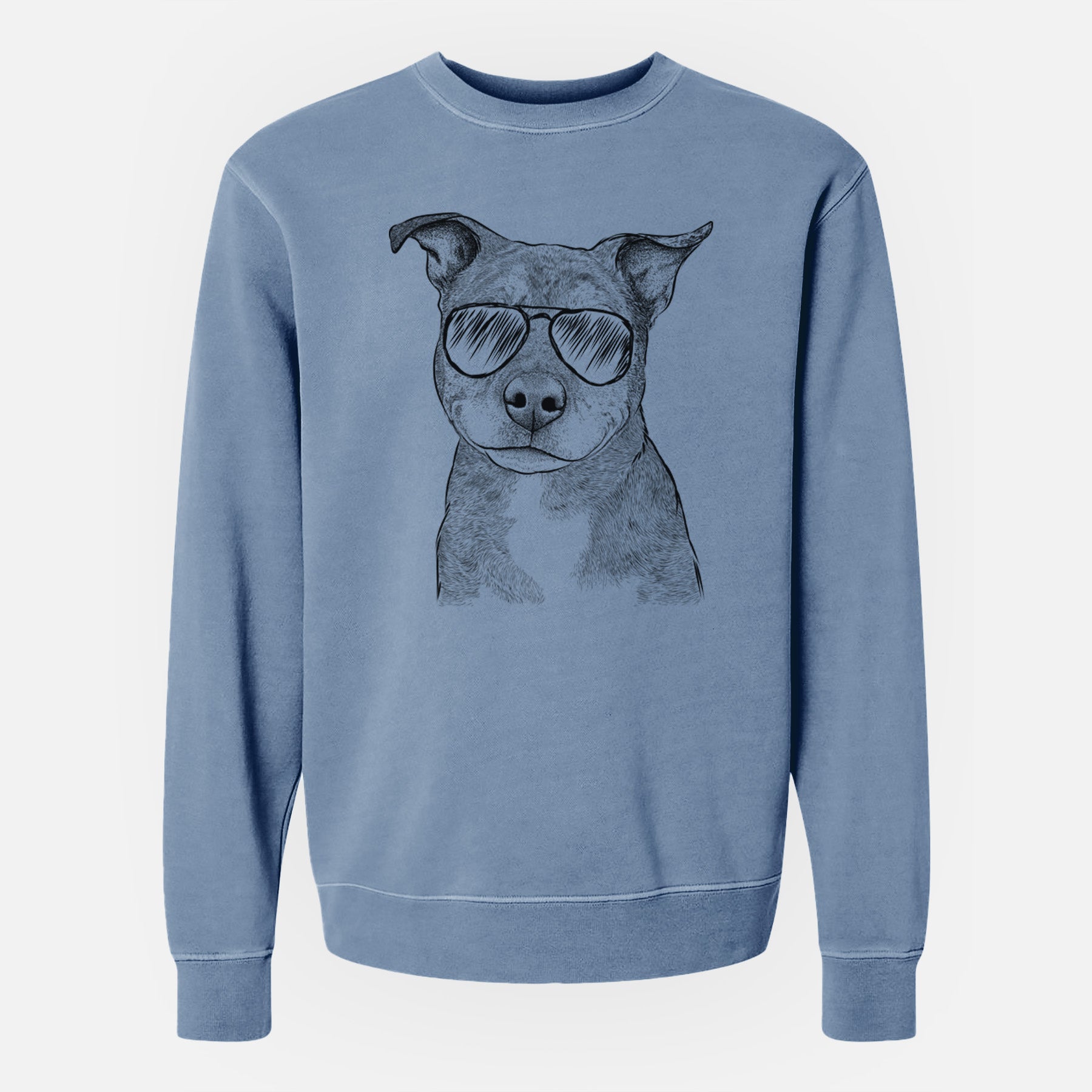 Aviator Cody the Catahoula Mix - Unisex Pigment Dyed Crew Sweatshirt