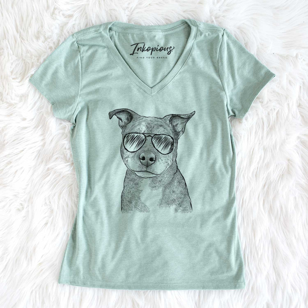 Aviator Cody the Catahoula Mix - Women's V-neck Shirt