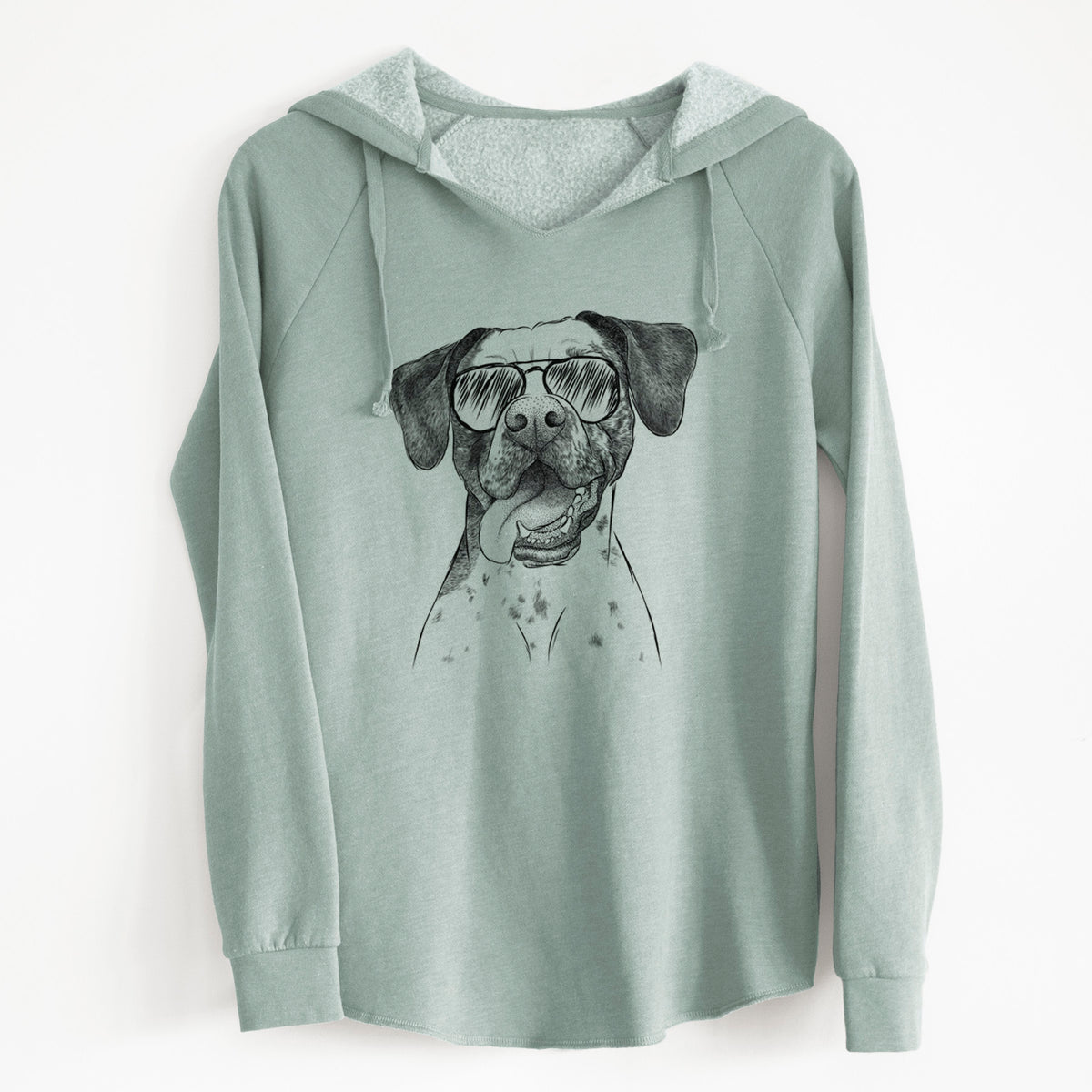 Aviator Cola the Catahoula - Cali Wave Hooded Sweatshirt