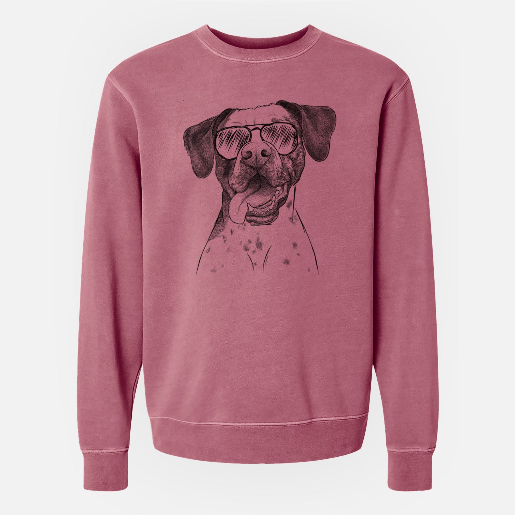 Aviator Cola the Catahoula - Unisex Pigment Dyed Crew Sweatshirt