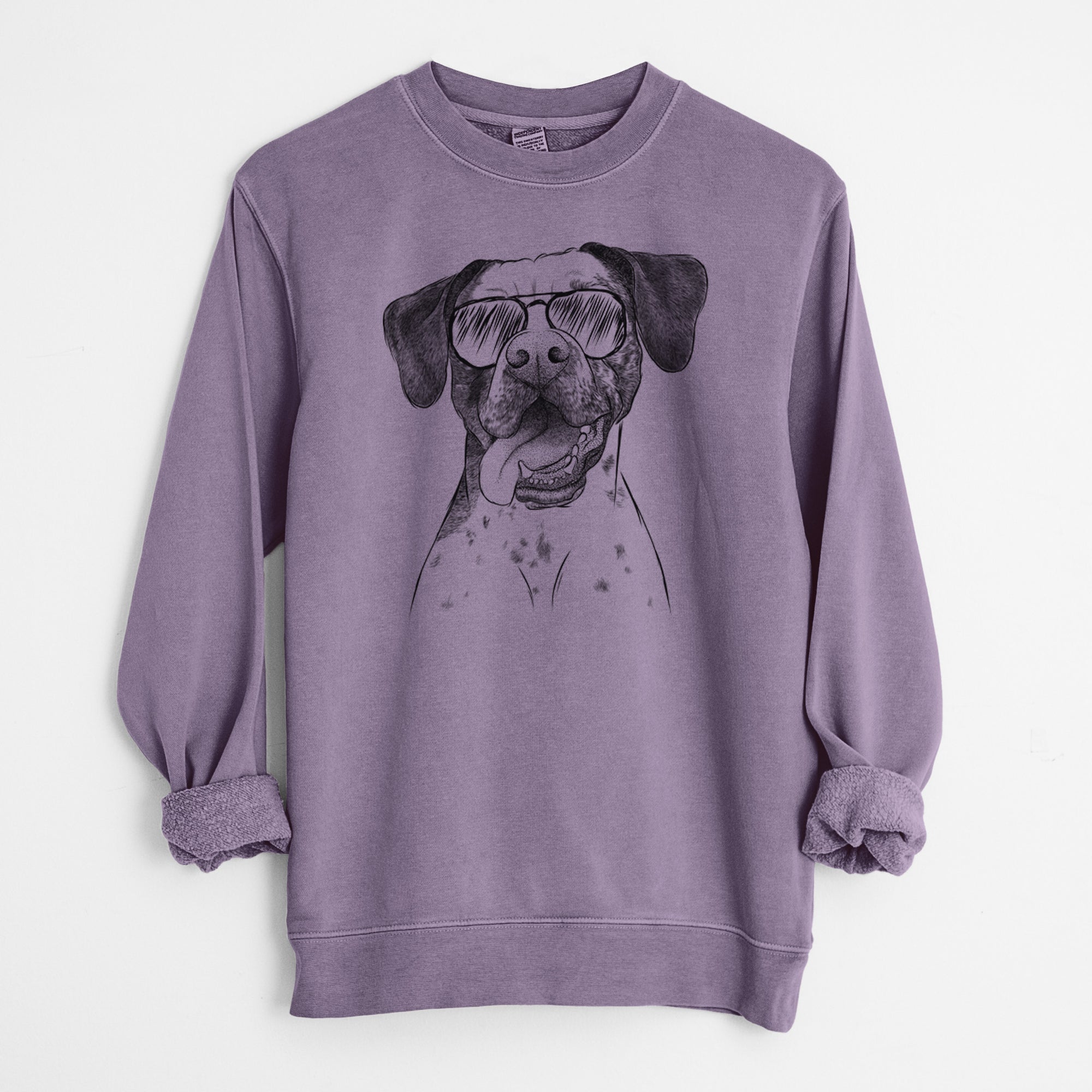 Aviator Cola the Catahoula - Unisex Pigment Dyed Crew Sweatshirt