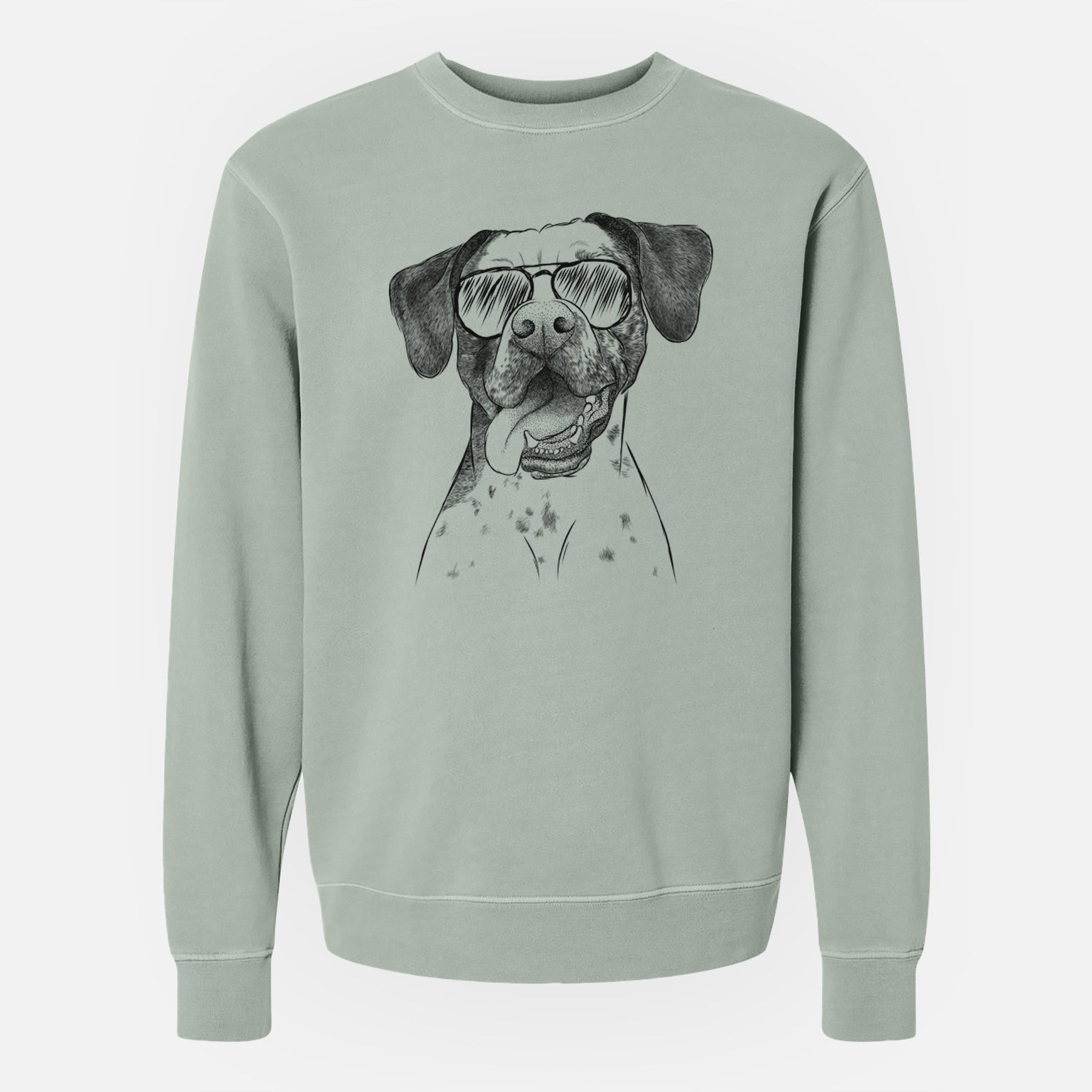 Aviator Cola the Catahoula - Unisex Pigment Dyed Crew Sweatshirt