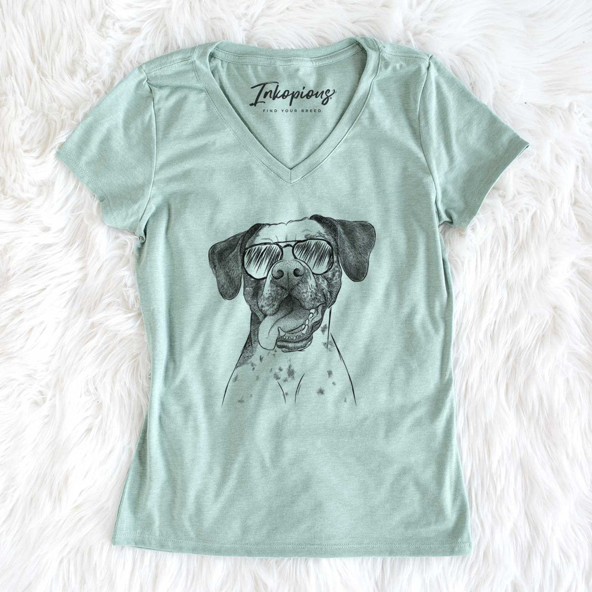 Aviator Cola the Catahoula - Women's V-neck Shirt