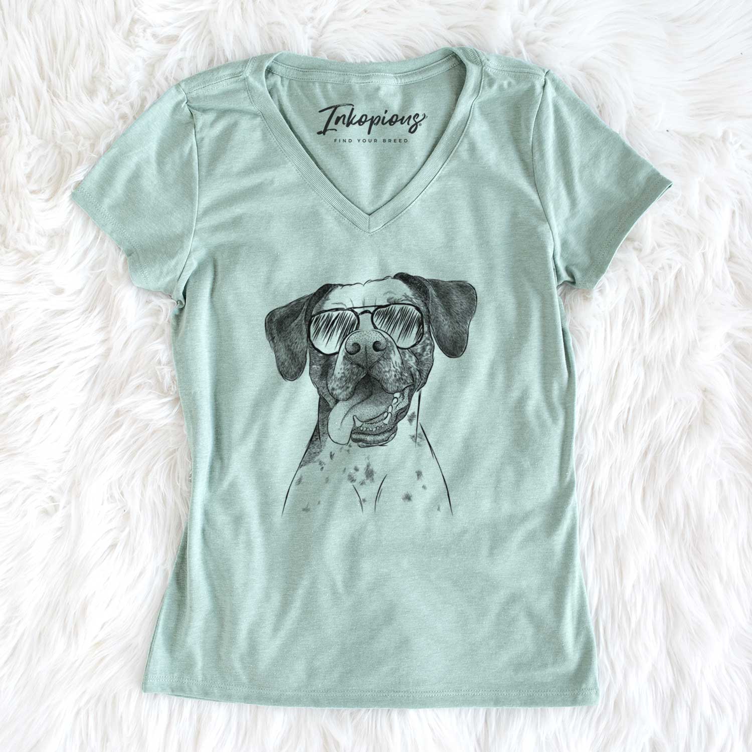 Aviator Cola the Catahoula - Women's V-neck Shirt
