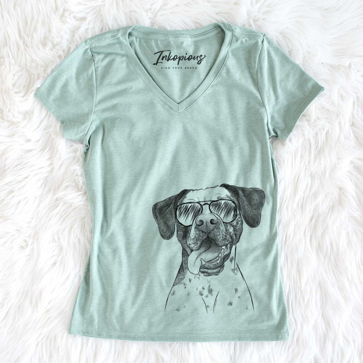 Aviator Cola the Catahoula - Women's V-neck Shirt
