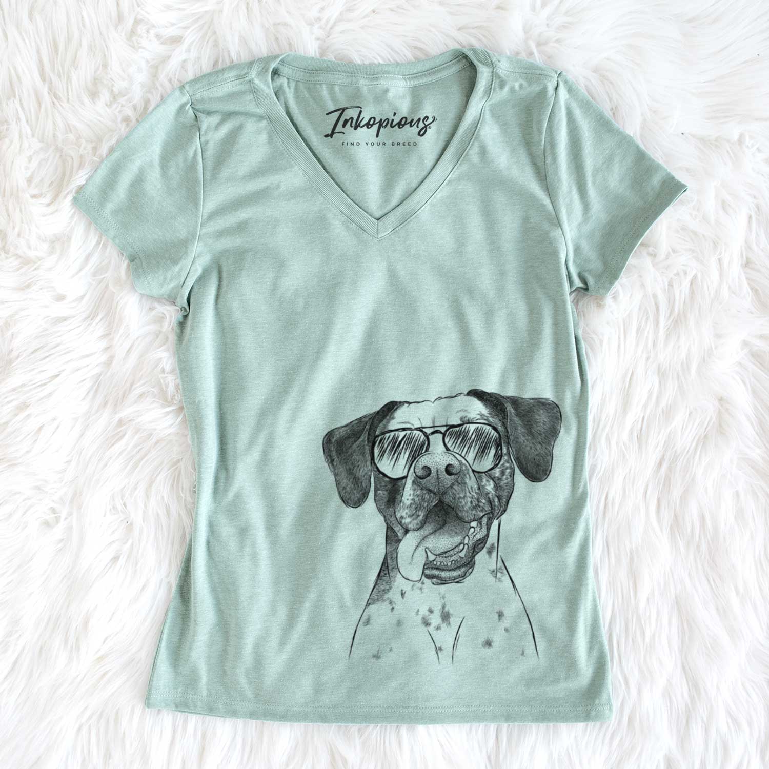 Aviator Cola the Catahoula - Women's V-neck Shirt