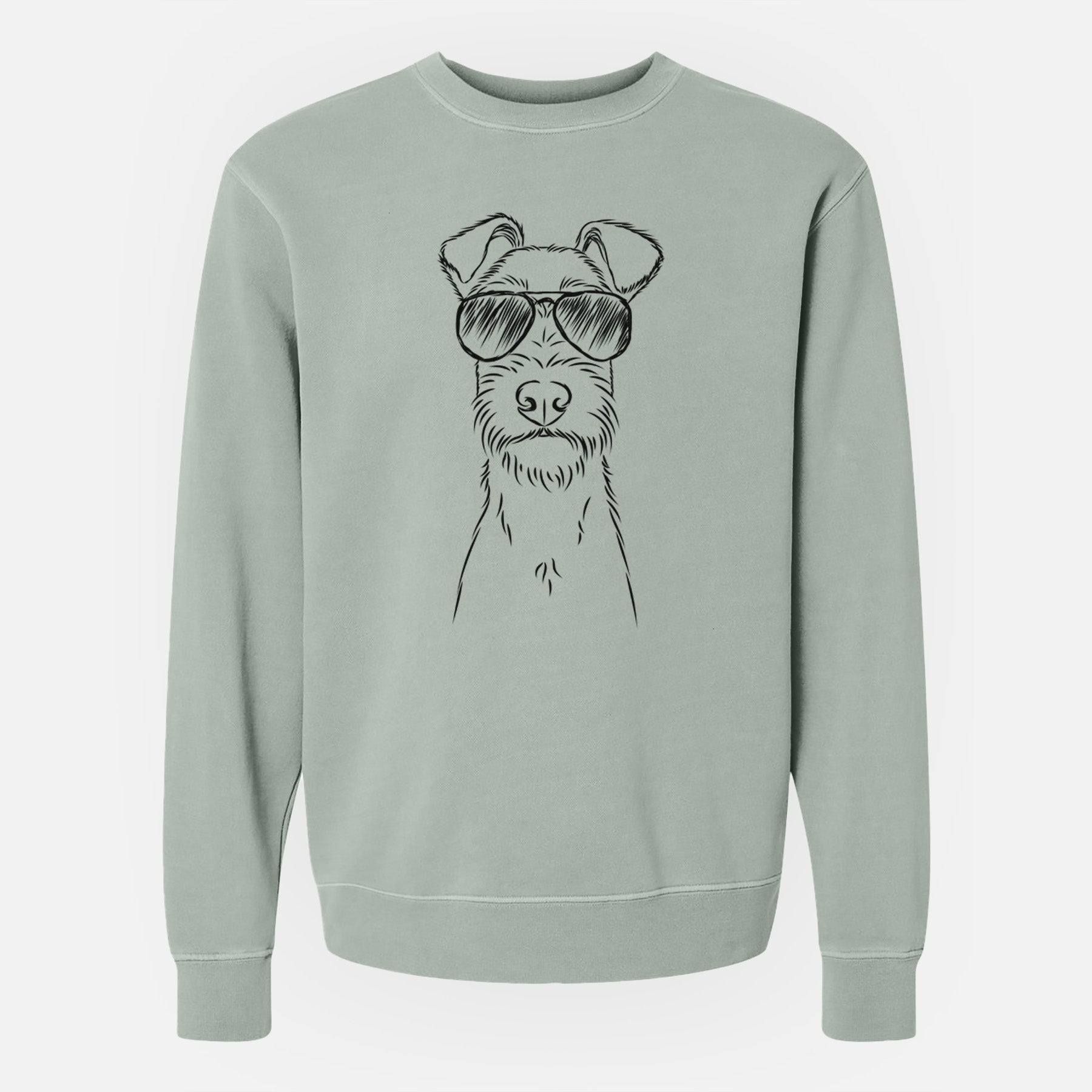 Aviator Connor the Irish Terrier - Unisex Pigment Dyed Crew Sweatshirt