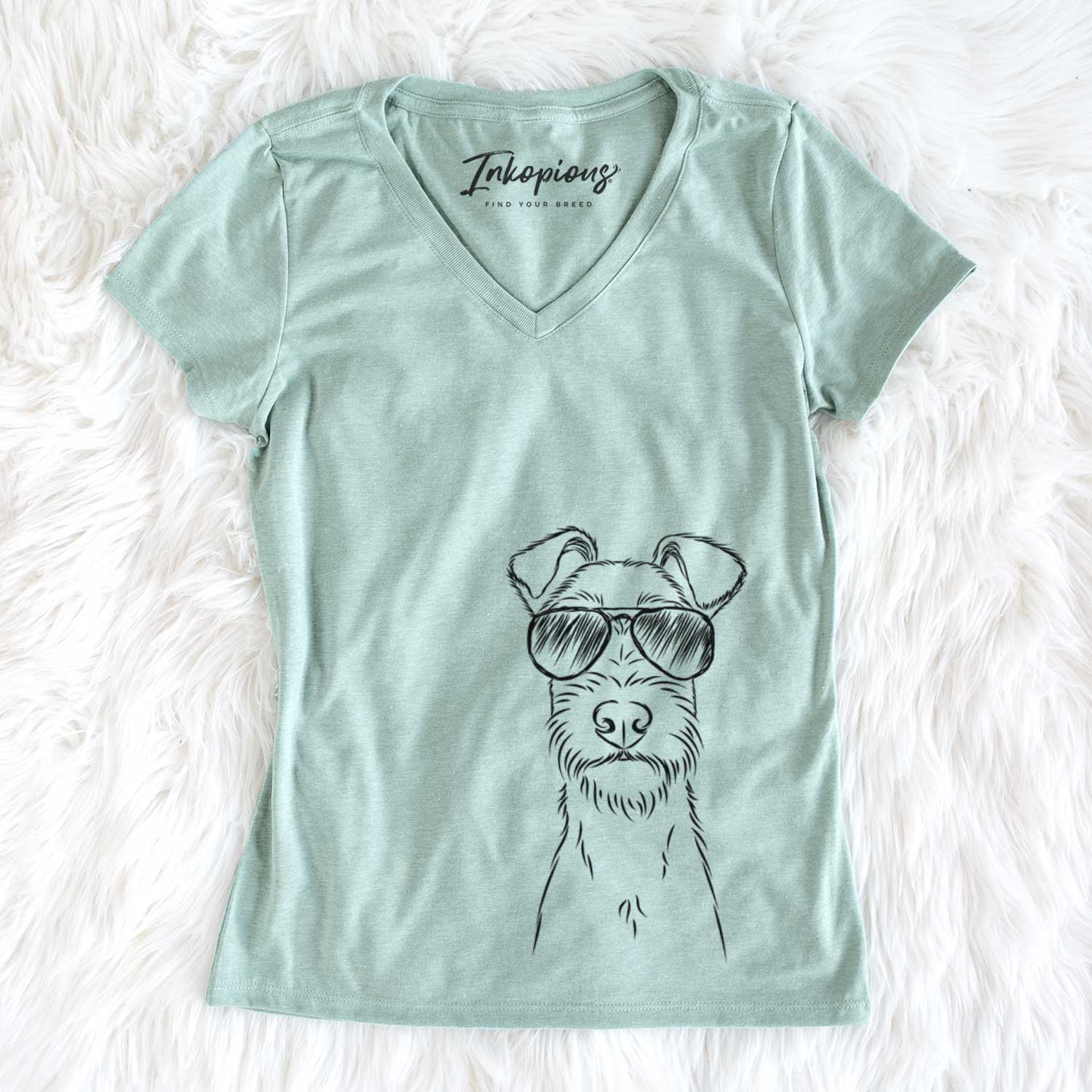 Aviator Connor the Irish Terrier - Women's V-neck Shirt