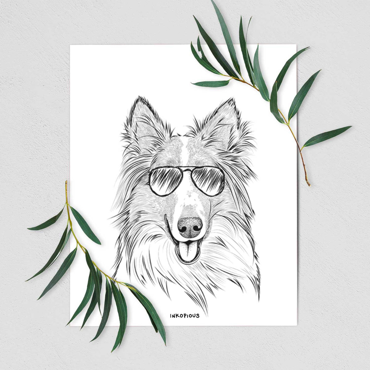 Conrad the Rough Collie Art Print