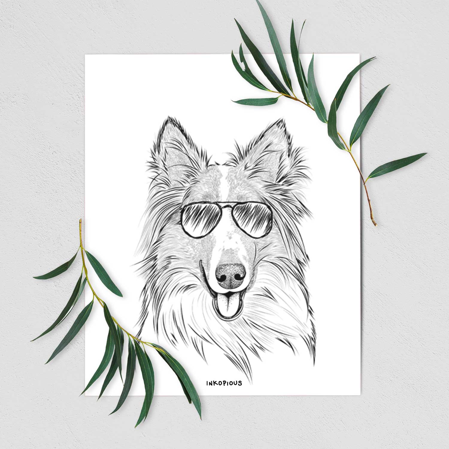 Conrad the Rough Collie Art Print