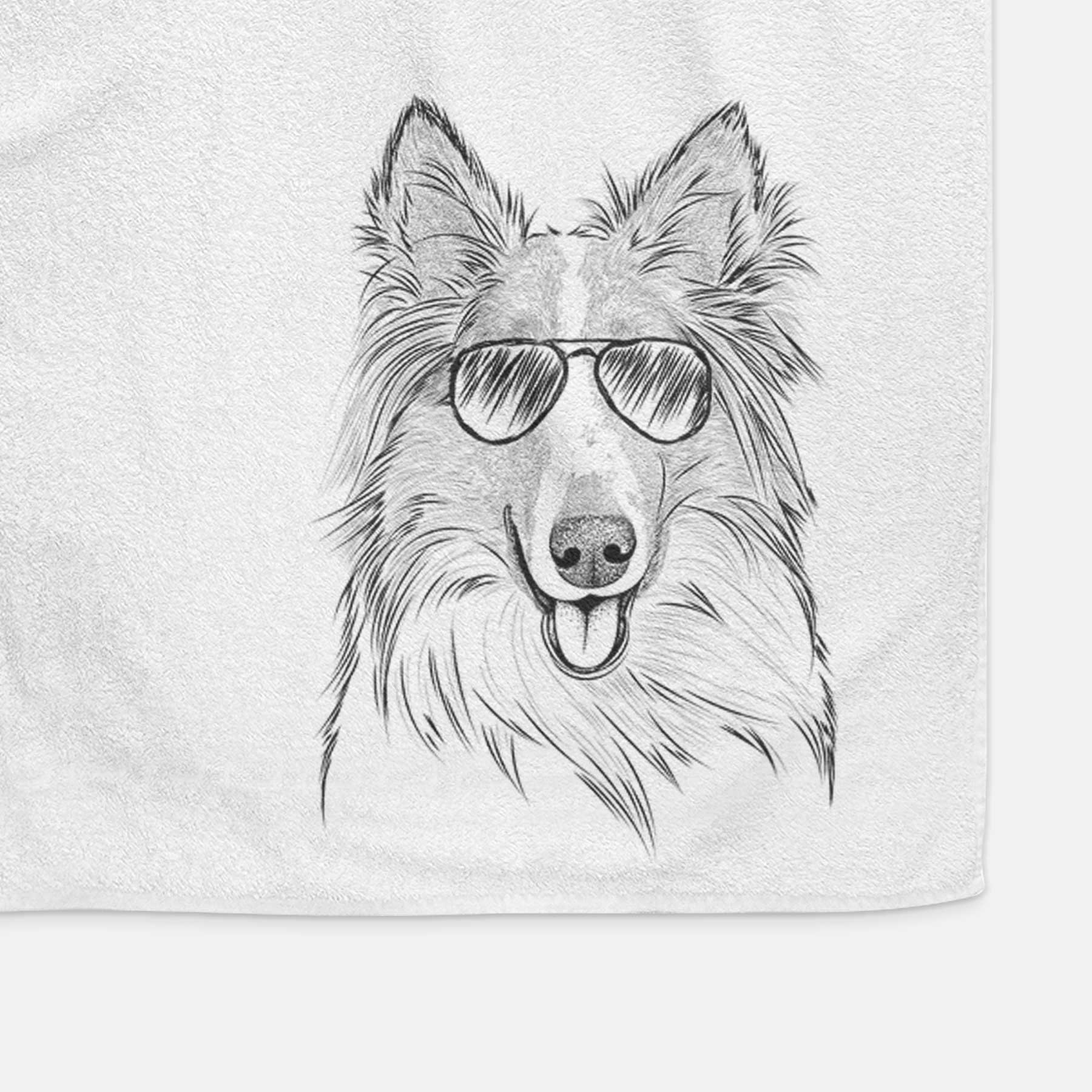 Conrad the Rough Collie Decorative Hand Towel