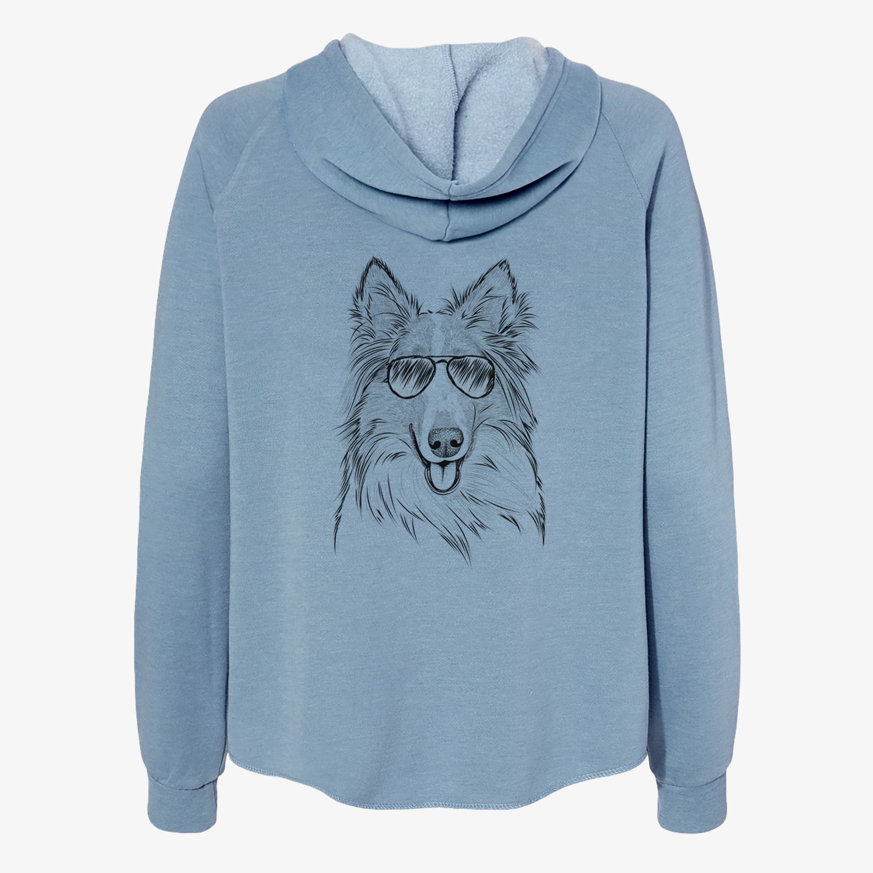 Conrad the Rough Collie - Women's Cali Wave Zip-Up Sweatshirt