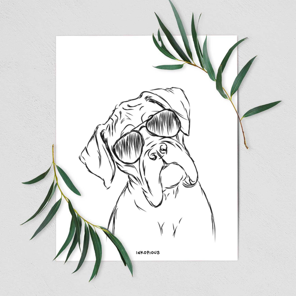 Cooper the Boxer Art Print