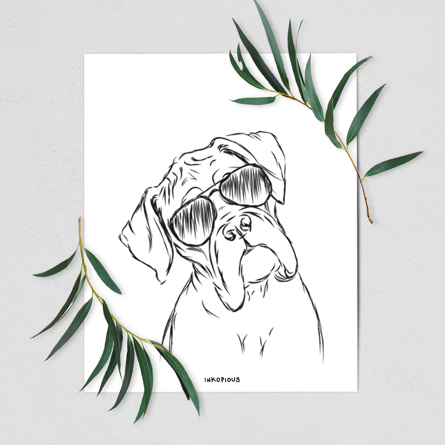 Cooper the Boxer Art Print
