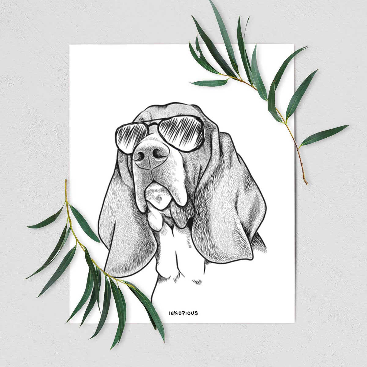Cooper the Basset Hound Art Print