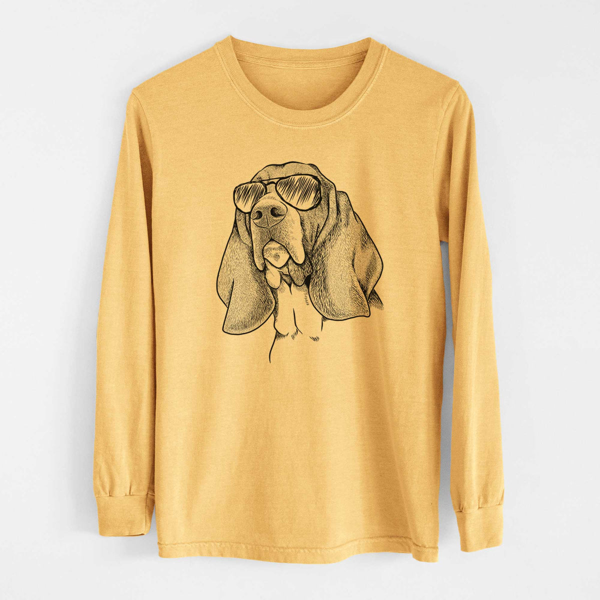 Aviators Cooper the Basset Hound - Heavyweight 100% Cotton Long Sleeve