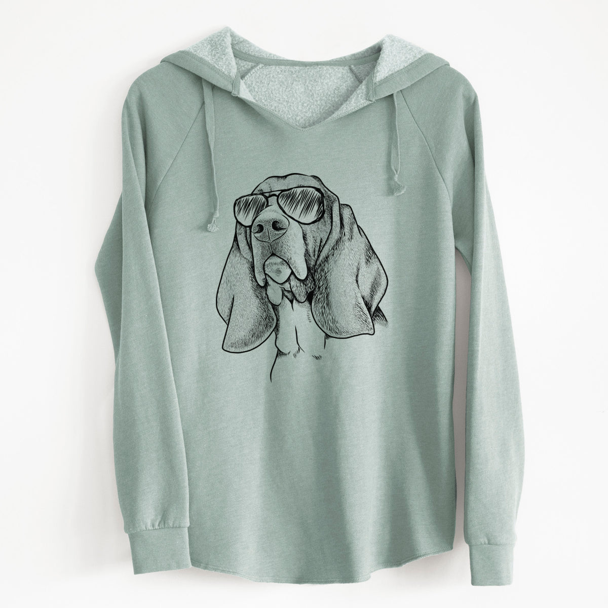 Aviator Cooper the Basset Hound - Cali Wave Hooded Sweatshirt