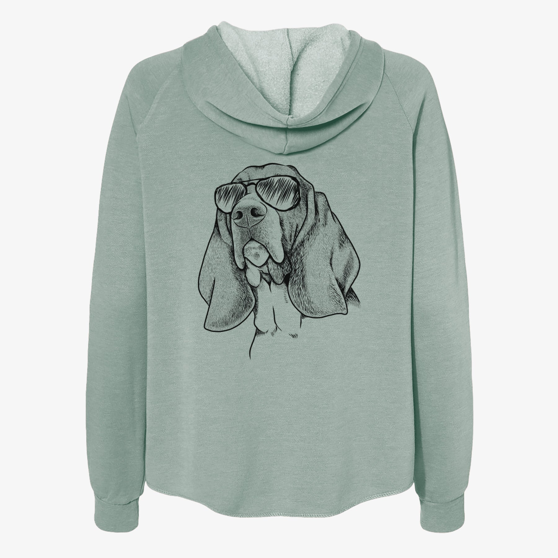 Cooper the Basset Hound - Women's Cali Wave Zip-Up Sweatshirt