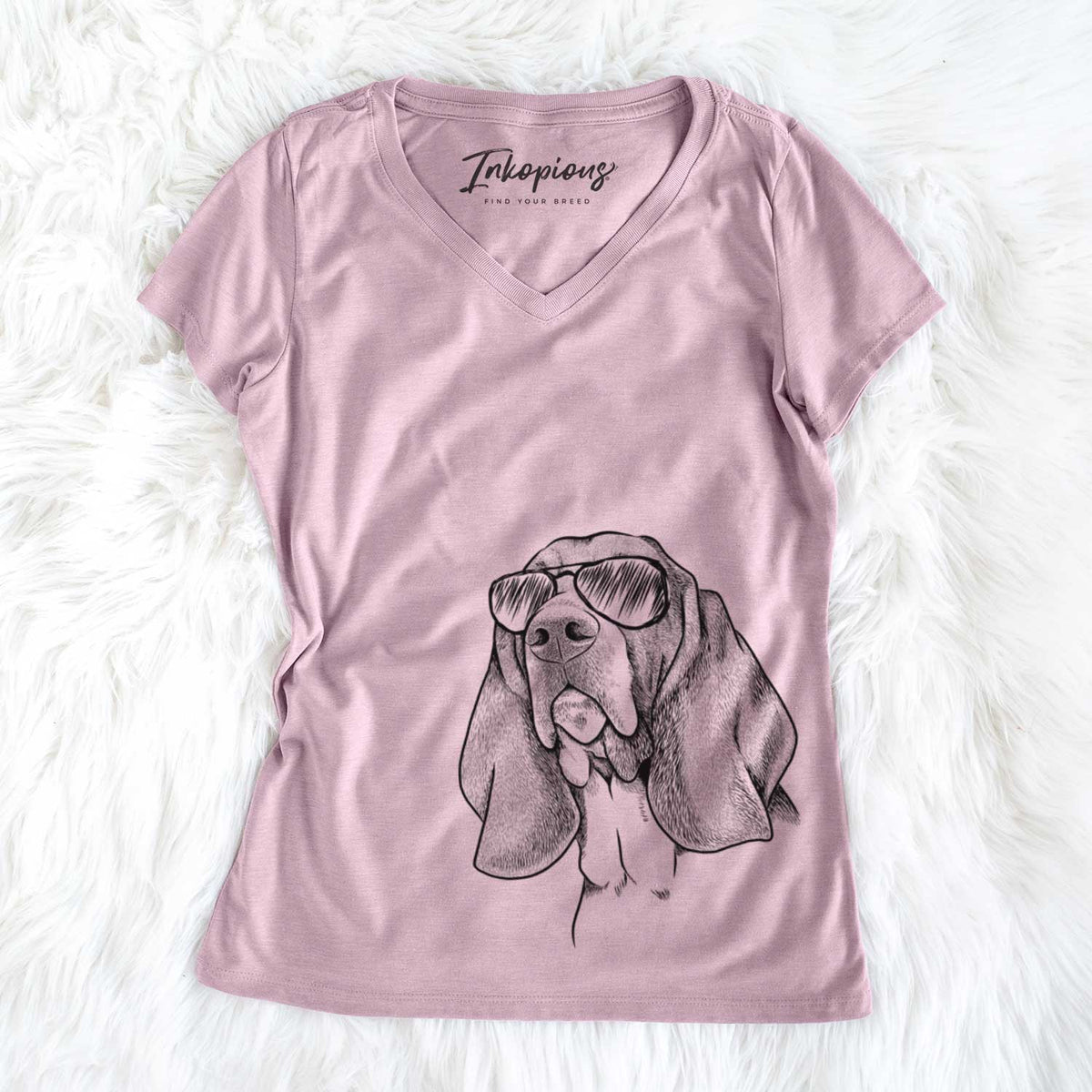 Cooper the Basset Hound - Women's V-neck Shirt