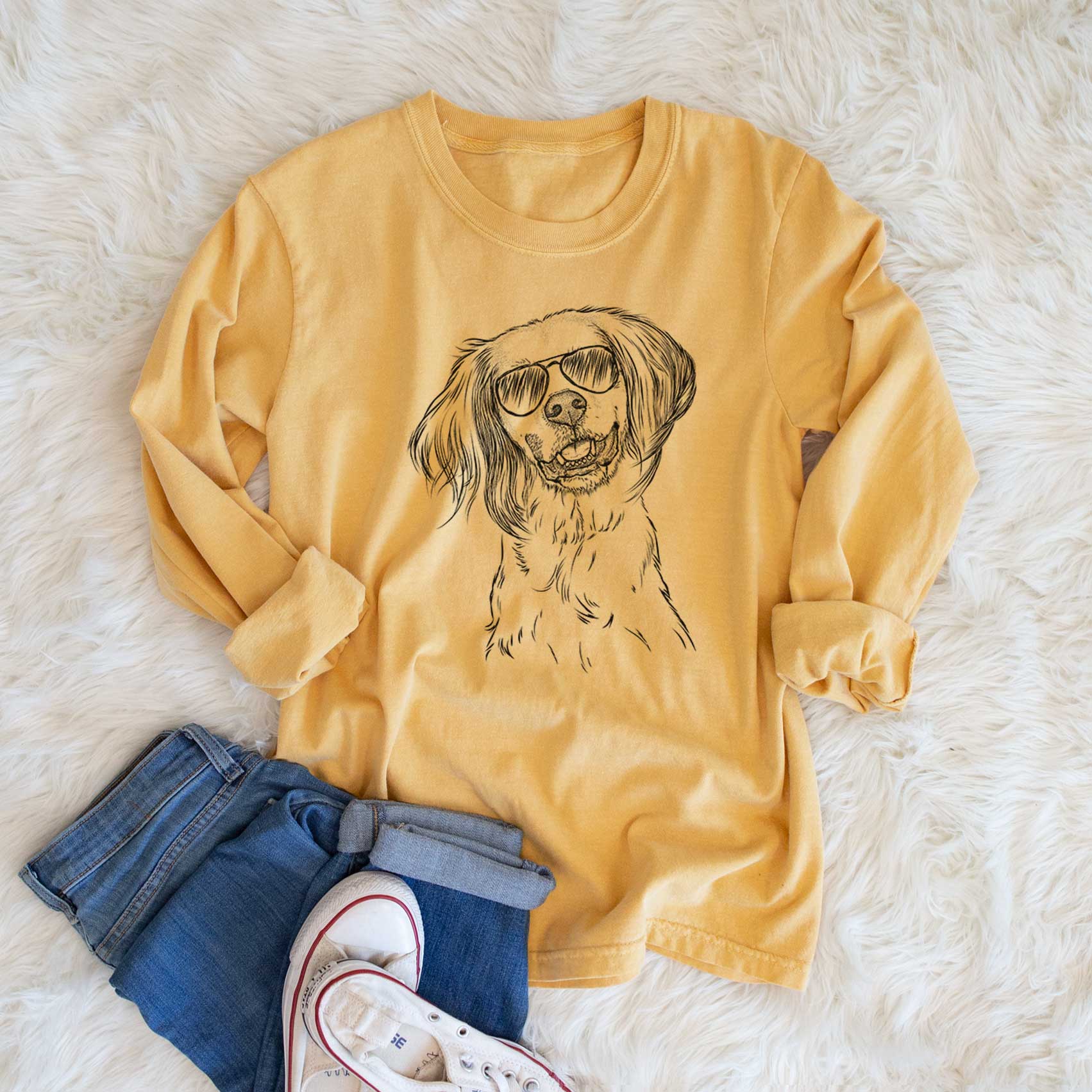 Aviators Cooper the English Setter - Heavyweight 100% Cotton Long Sleeve