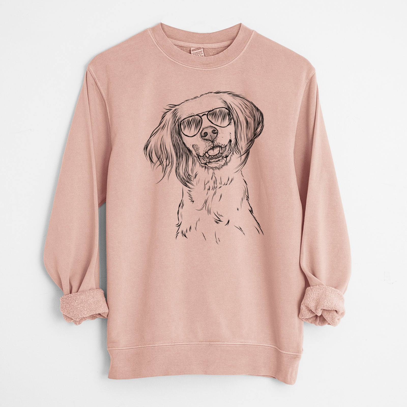 Aviator Cooper the English Setter - Unisex Pigment Dyed Crew Sweatshirt