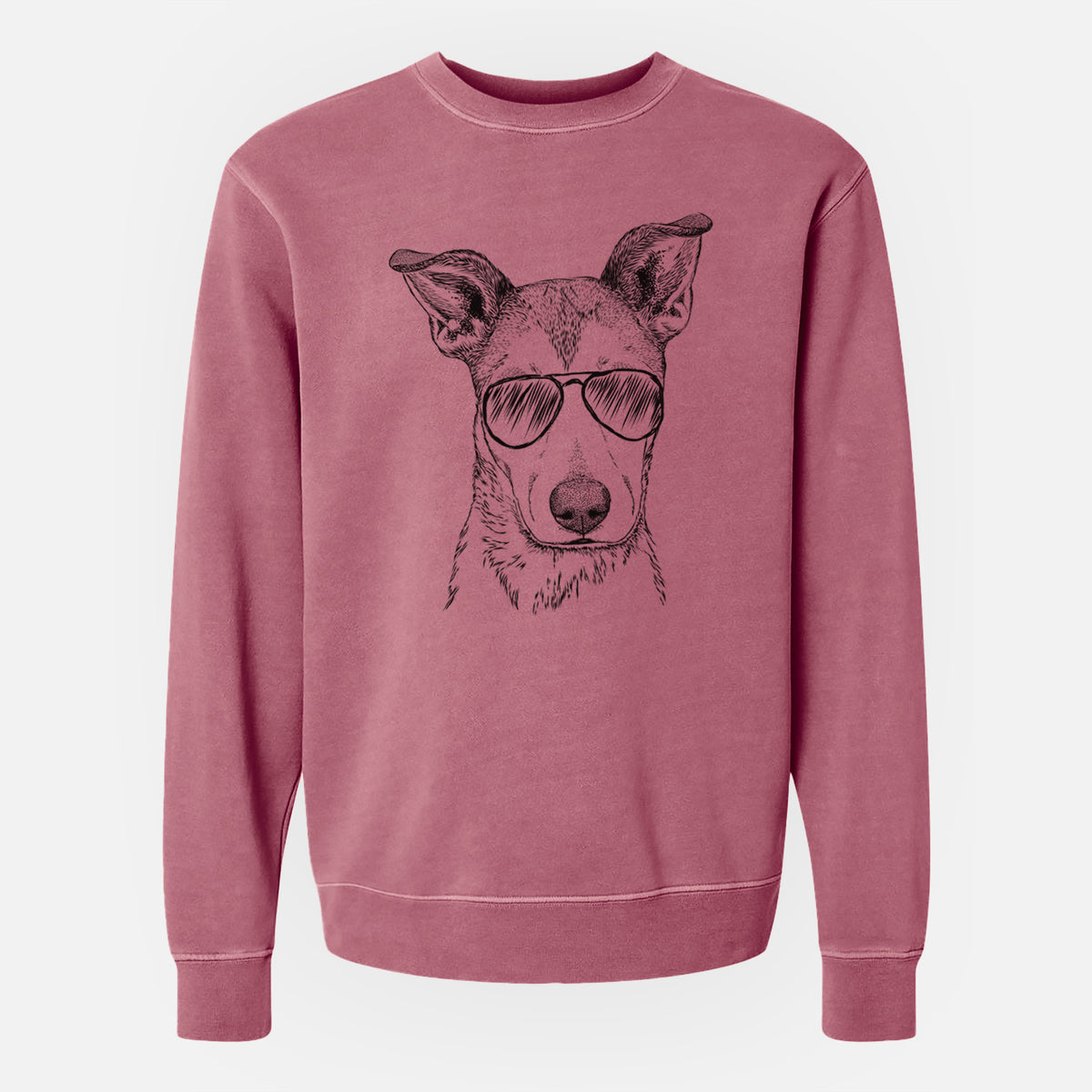 Aviator Coral the Mixed Breed - Unisex Pigment Dyed Crew Sweatshirt