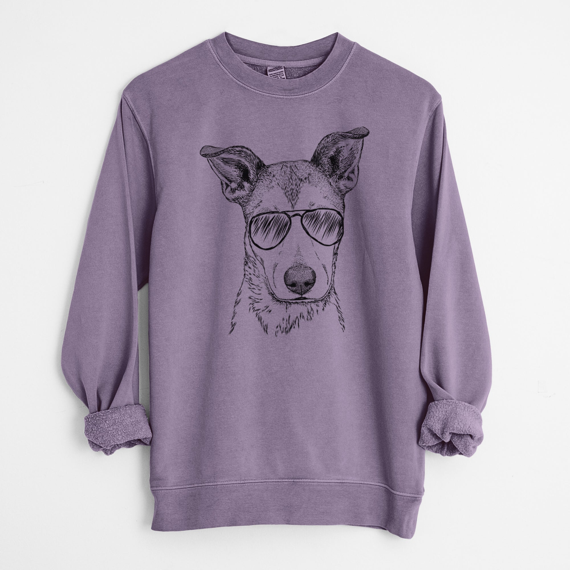 Aviator Coral the Mixed Breed - Unisex Pigment Dyed Crew Sweatshirt