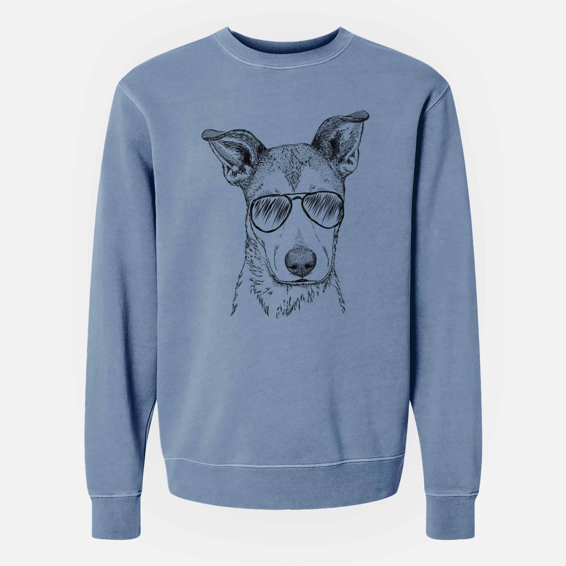 Aviator Coral the Mixed Breed - Unisex Pigment Dyed Crew Sweatshirt