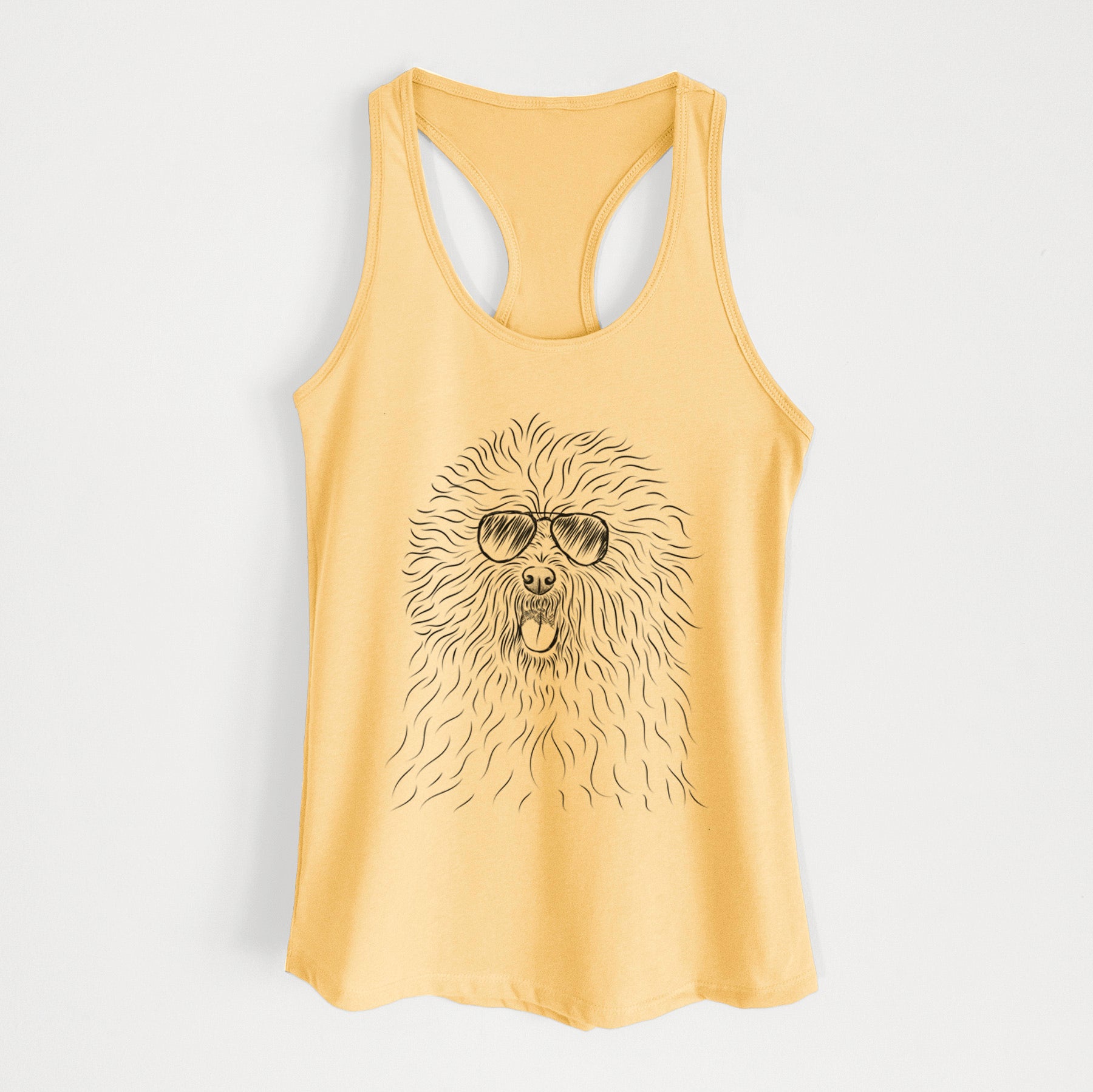 Cozie the Old English Sheepdog - Women's Racerback Tanktop