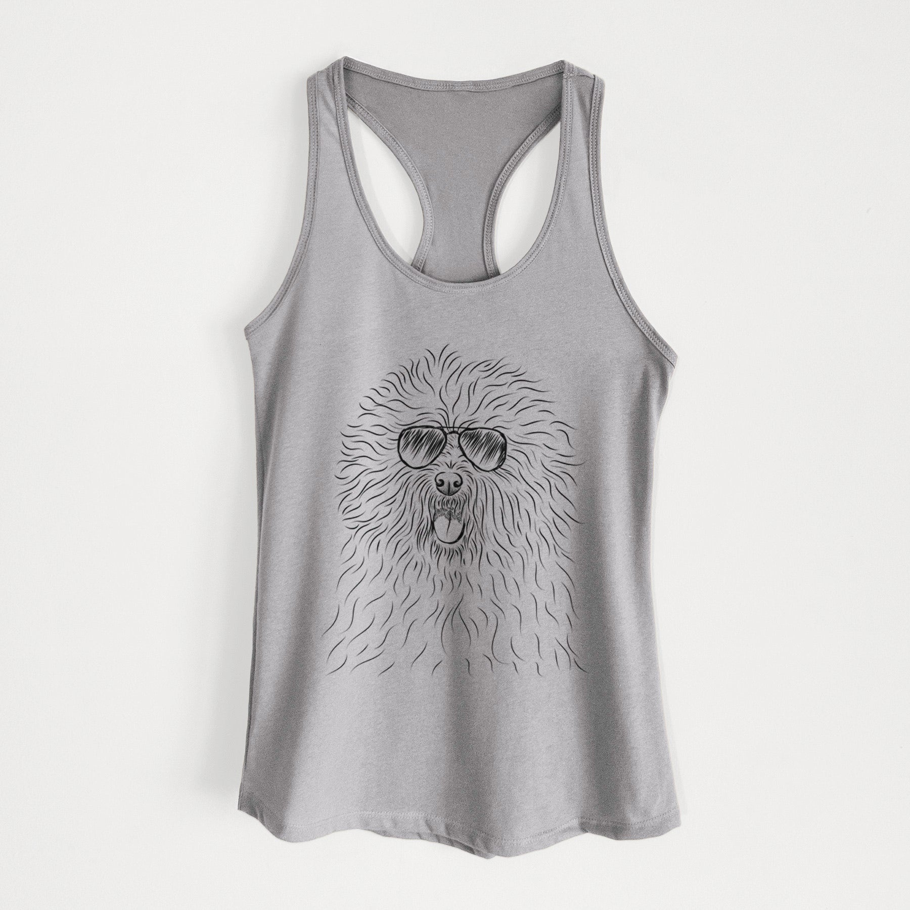 Cozie the Old English Sheepdog - Women's Racerback Tanktop