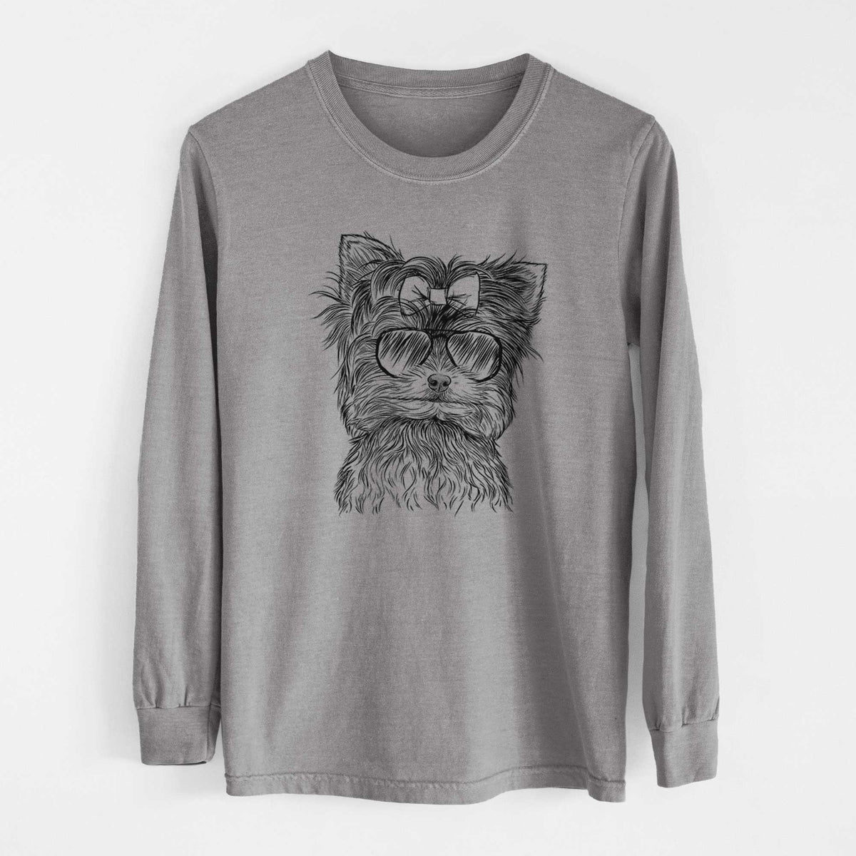 Aviators Cricket the Biewer Terrier - Heavyweight 100% Cotton Long Sleeve