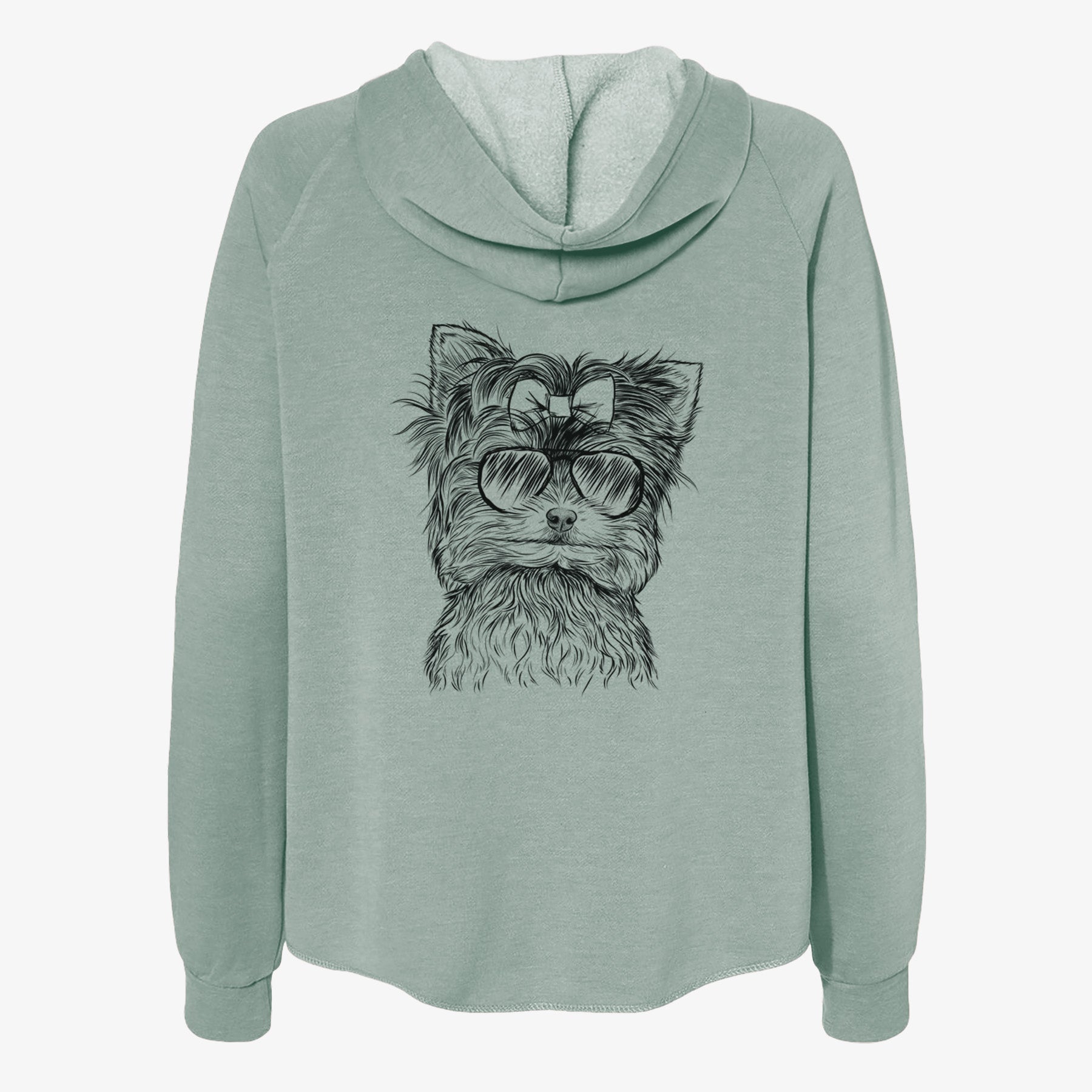 Cricket the Biewer Terrier - Women's Cali Wave Zip-Up Sweatshirt