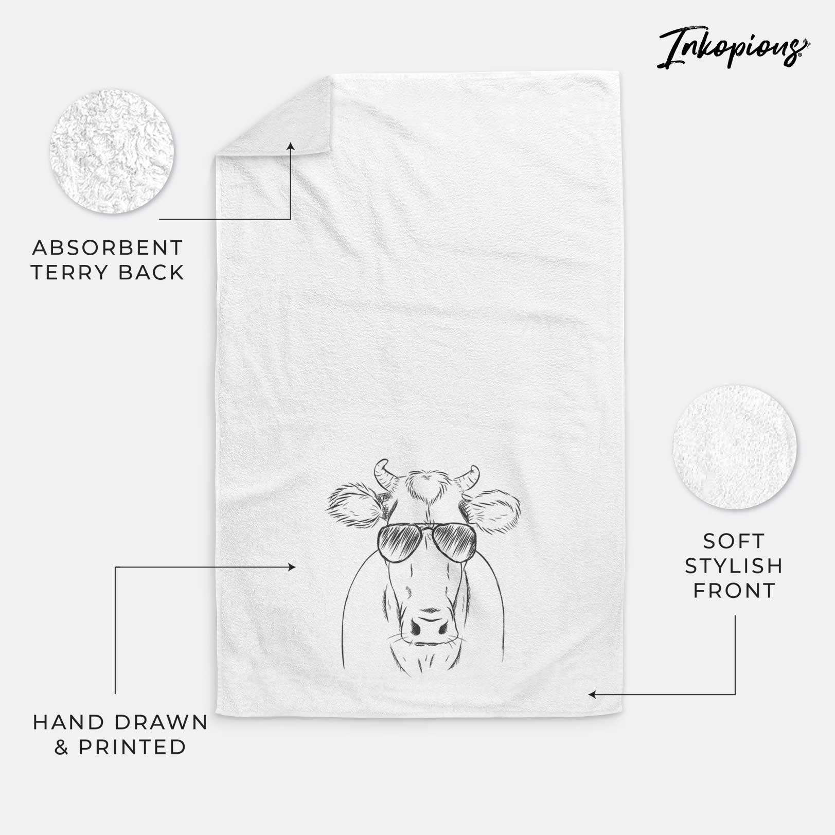 Cruz the Cow Decorative Hand Towel