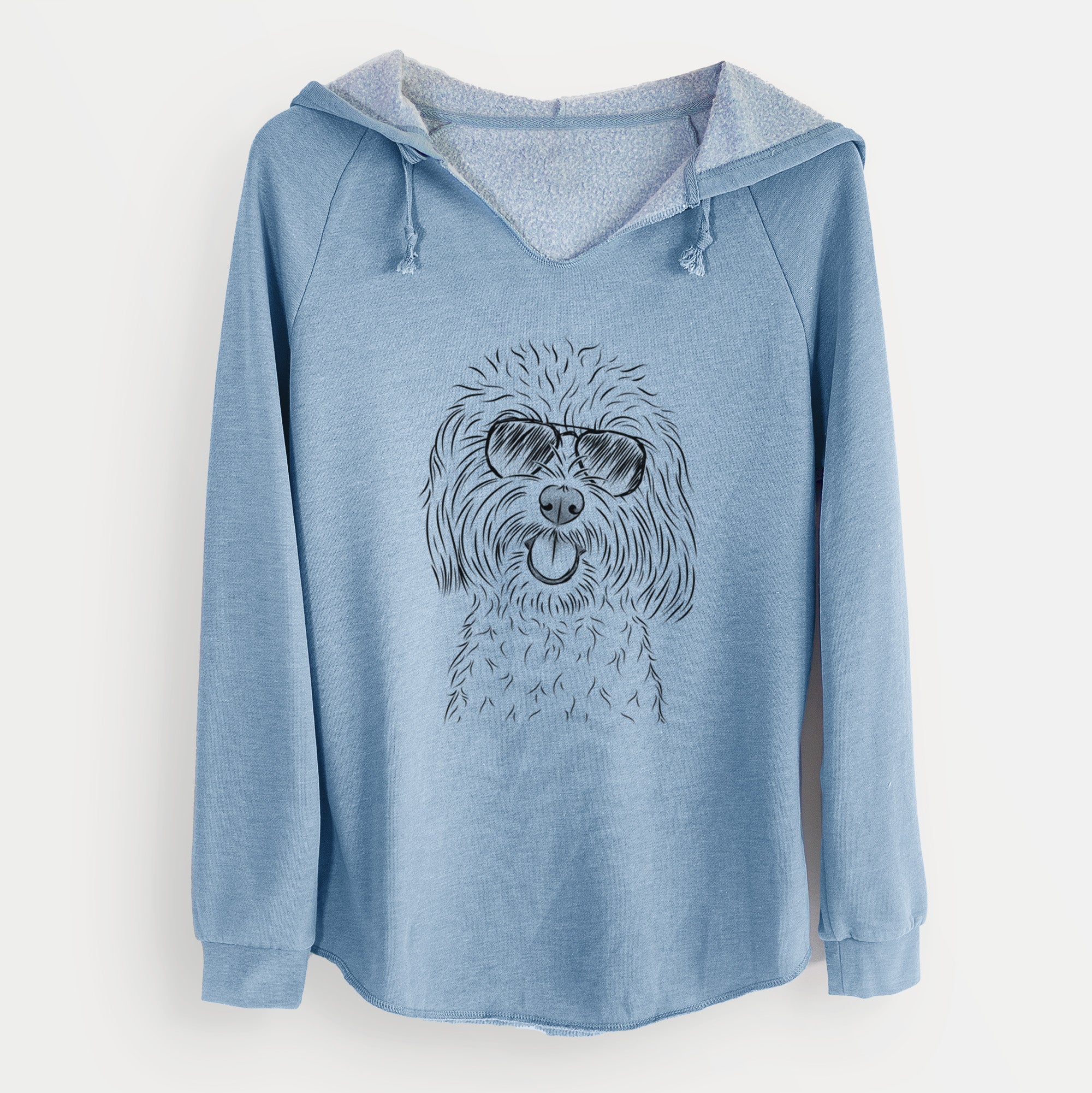 Aviator Cuddles the Coton de Tulear - Cali Wave Hooded Sweatshirt