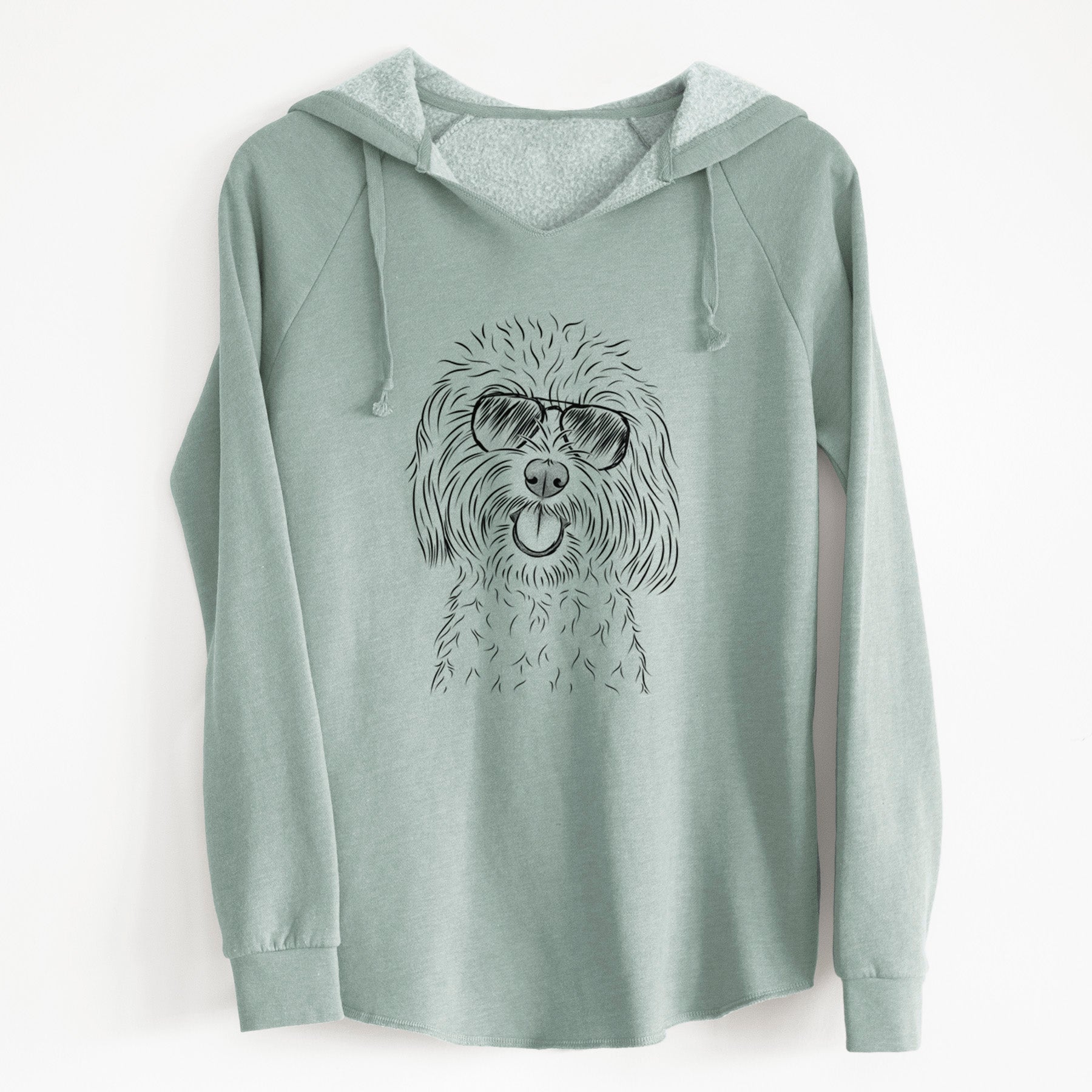 Aviator Cuddles the Coton de Tulear - Cali Wave Hooded Sweatshirt