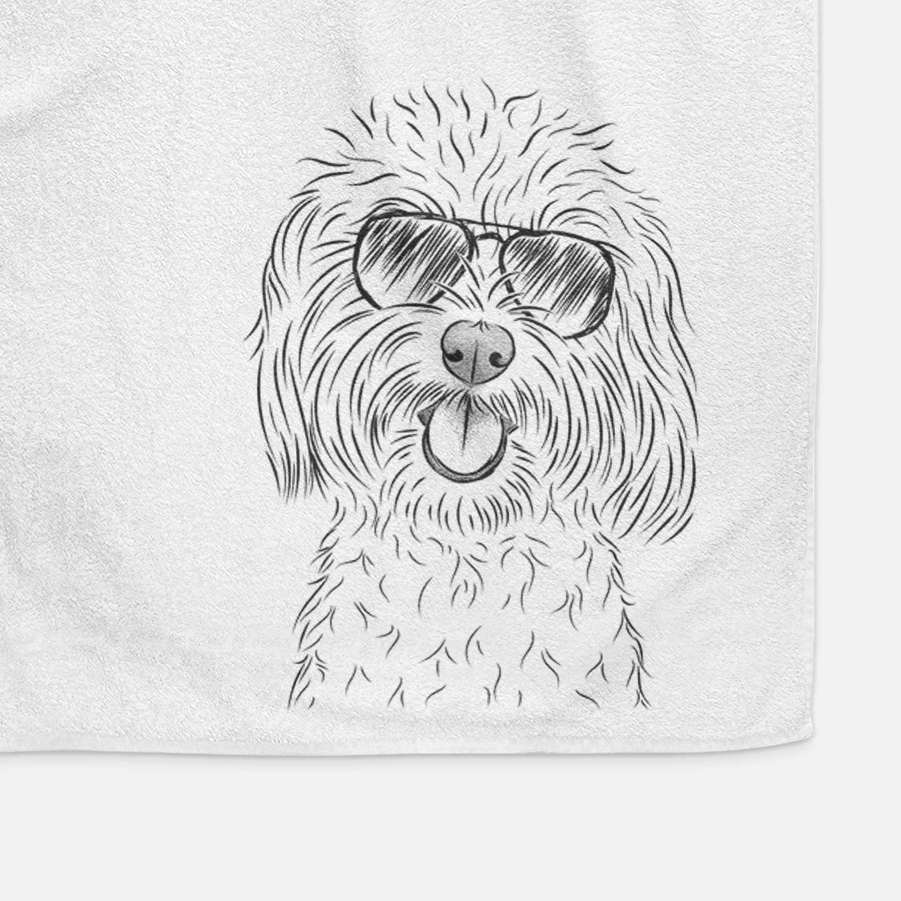 Cuddles the Coton de Tulear Decorative Hand Towel