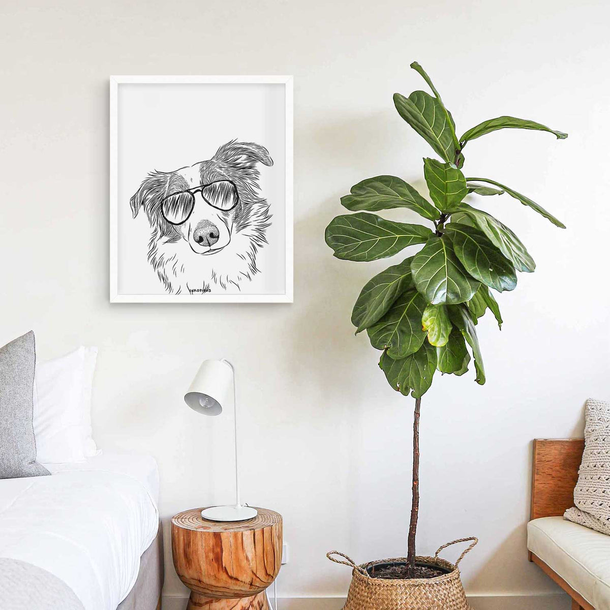 Cyclone the Australian Shepherd Art Print