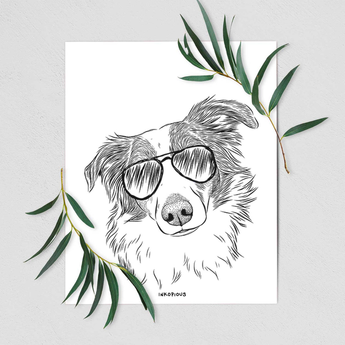 Cyclone the Australian Shepherd Art Print