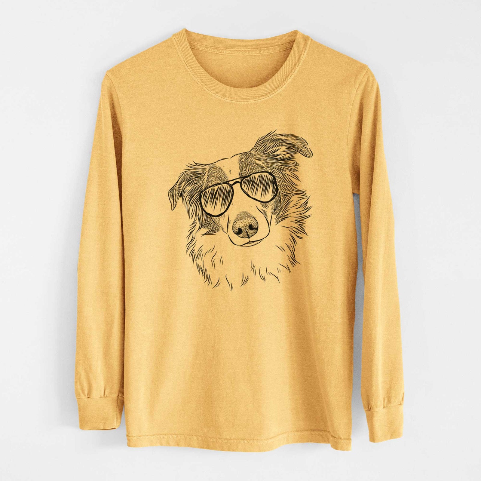 Aviators Cyclone the Australian Shepherd - Heavyweight 100% Cotton Long Sleeve