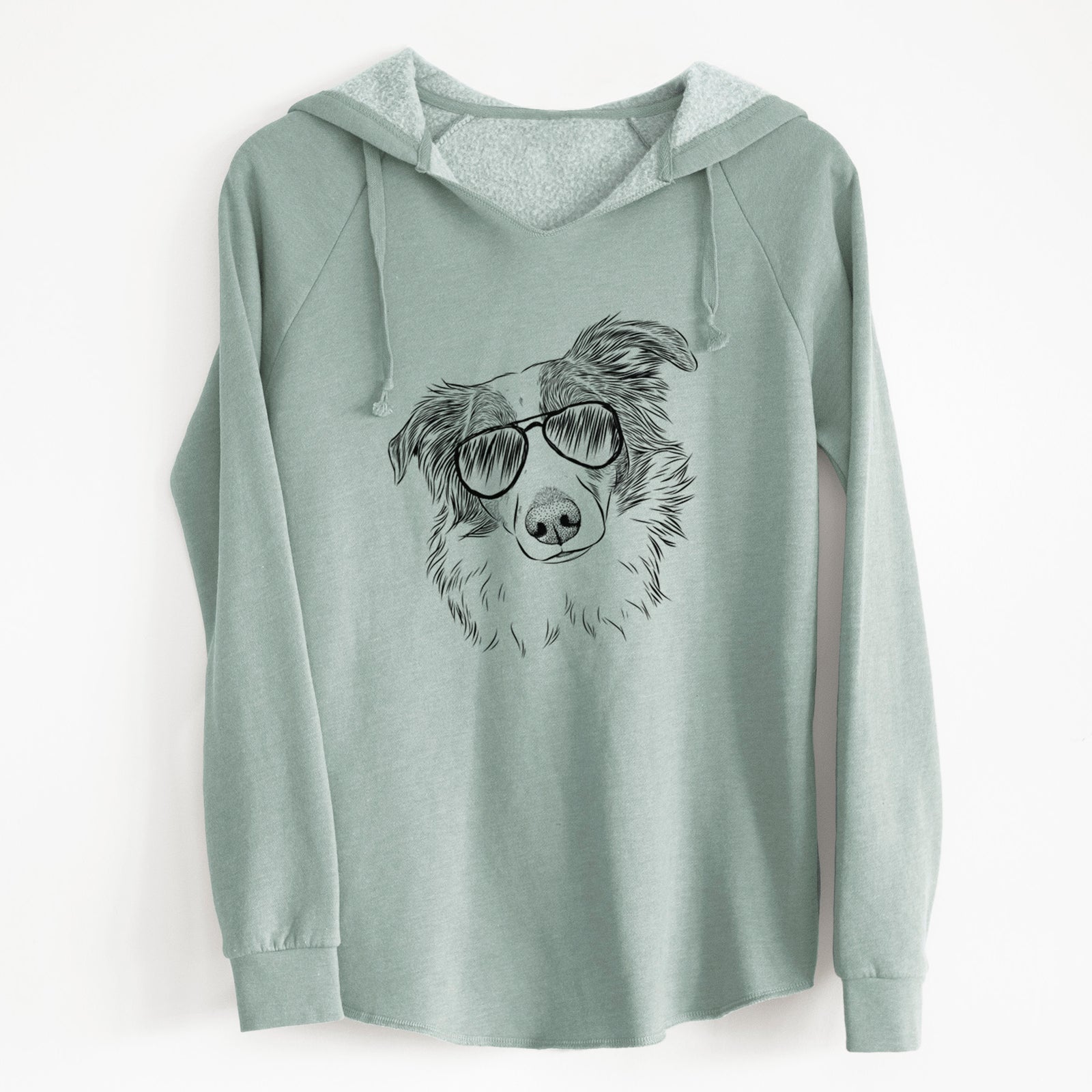 Aviator Cyclone the Australian Shepherd - Cali Wave Hooded Sweatshirt