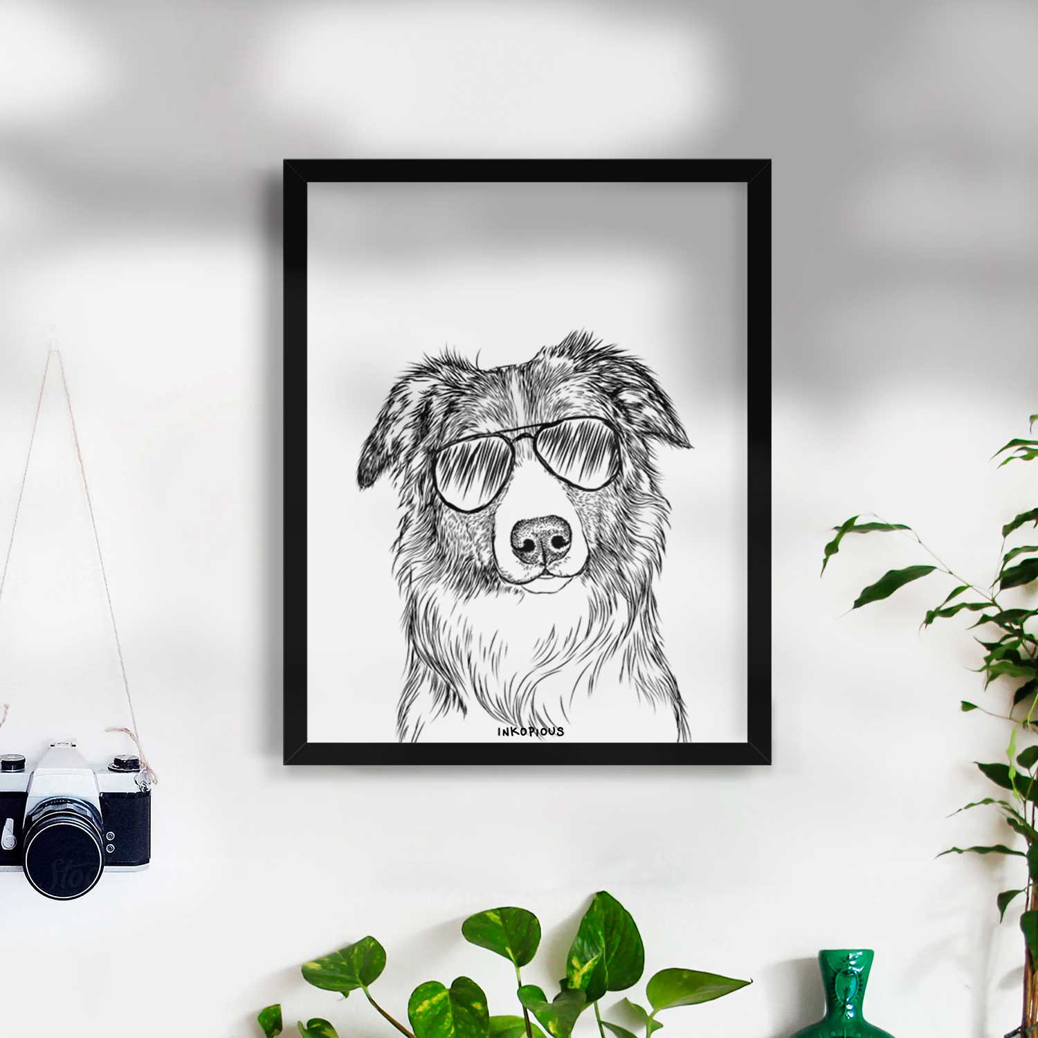 Cynder the English Shepherd Art Print