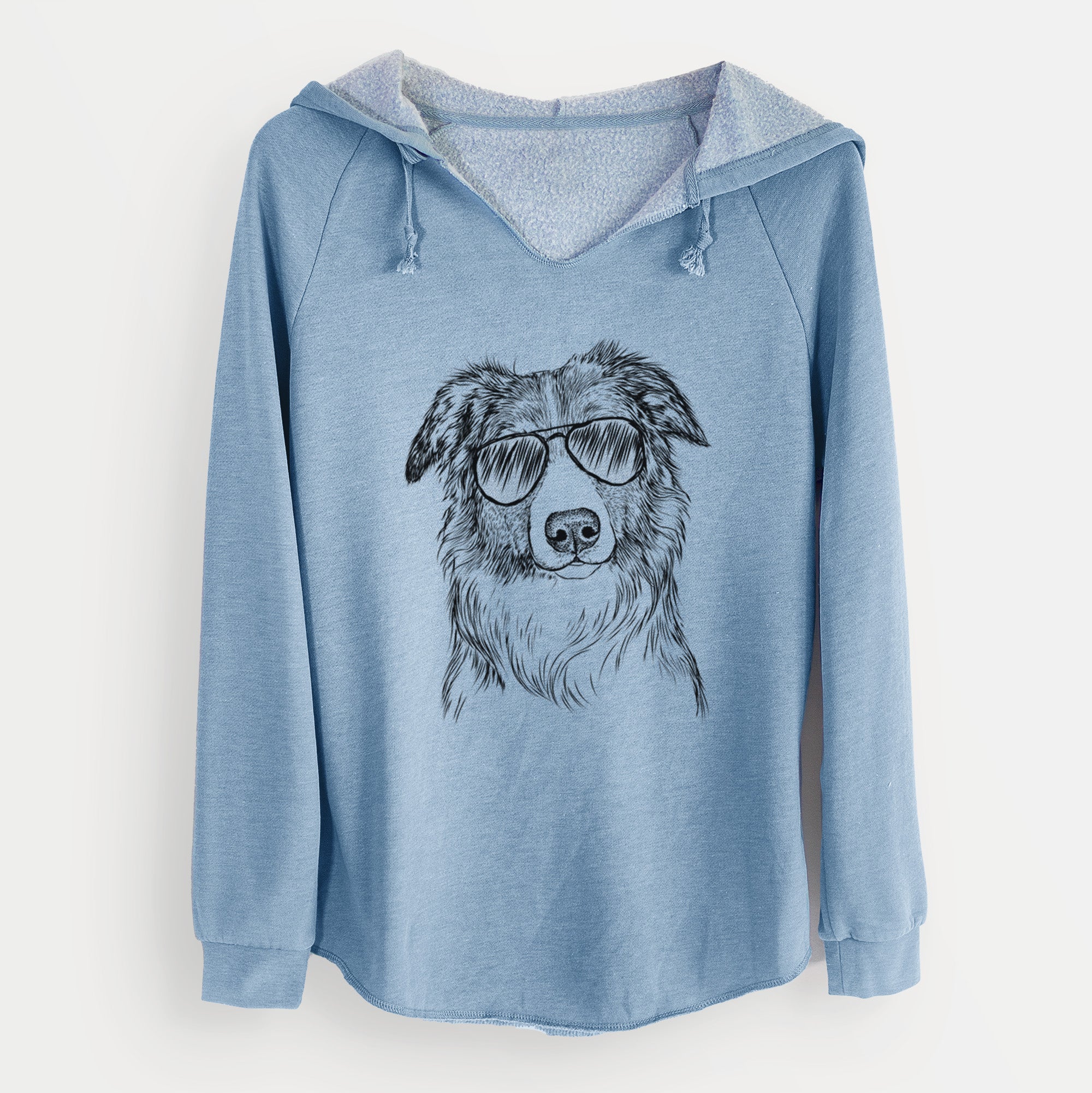 Aviator Cynder the English Shepherd - Cali Wave Hooded Sweatshirt