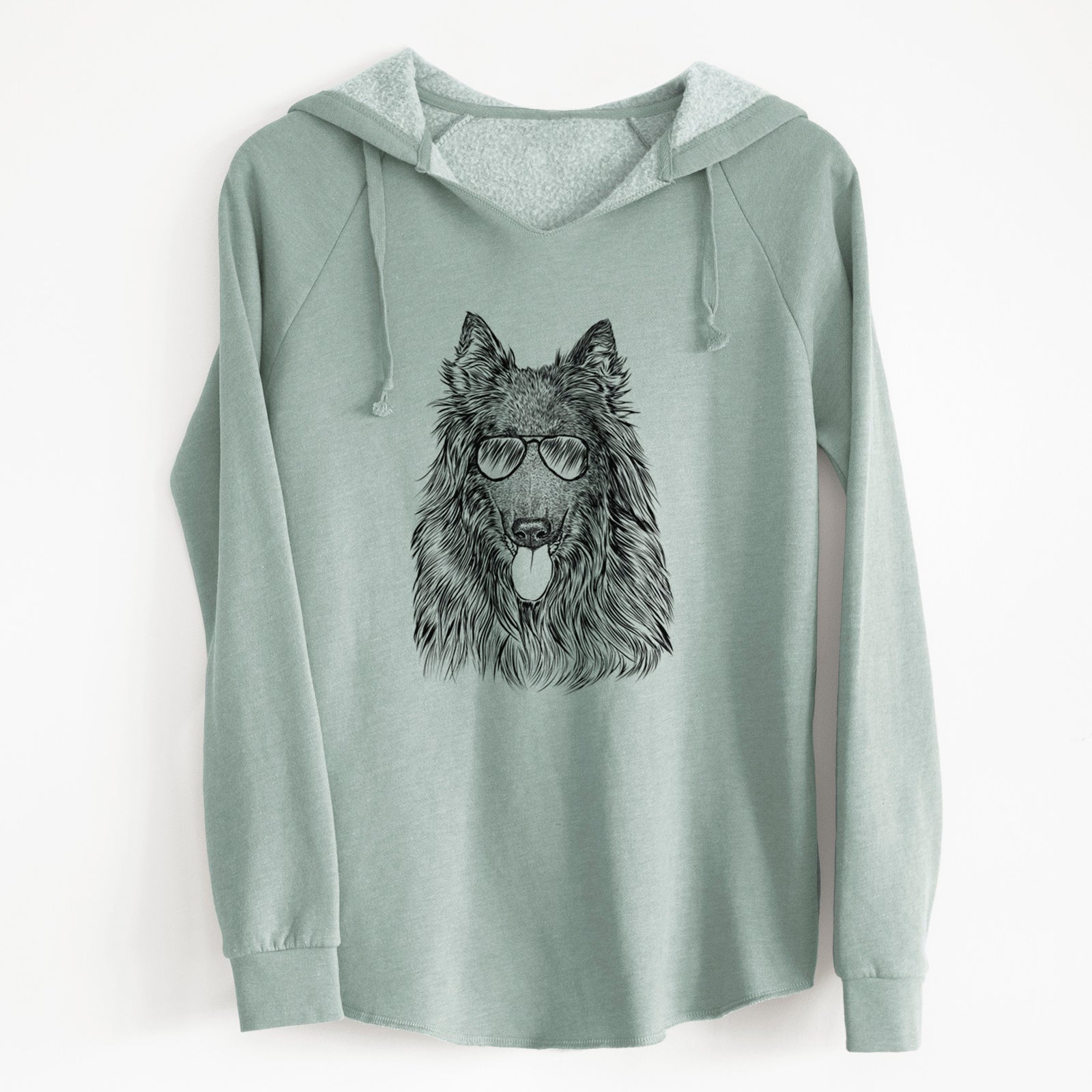 Aviator Daan the Belgian Shepherd - Cali Wave Hooded Sweatshirt