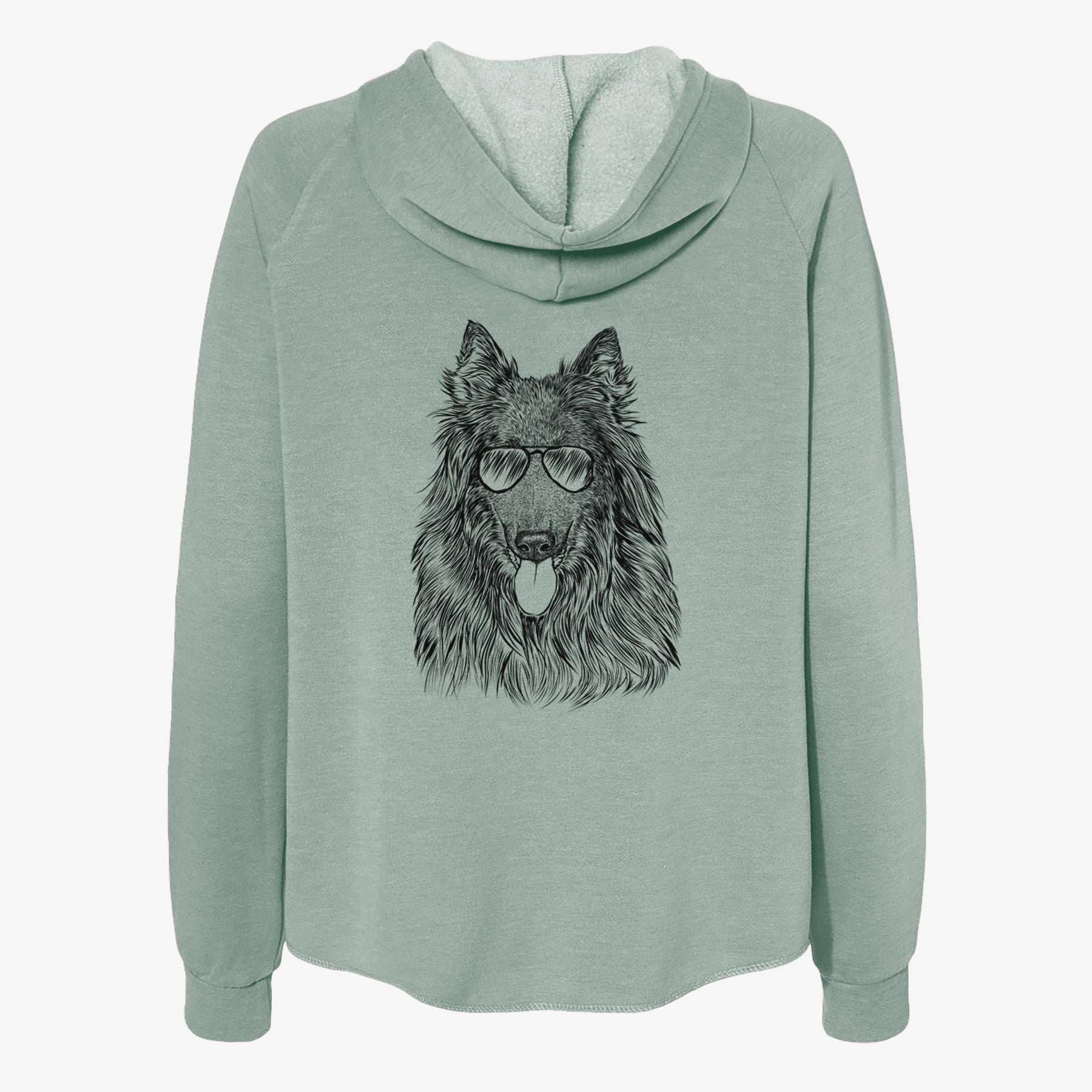 Daan the Belgian Shepherd - Women's Cali Wave Zip-Up Sweatshirt