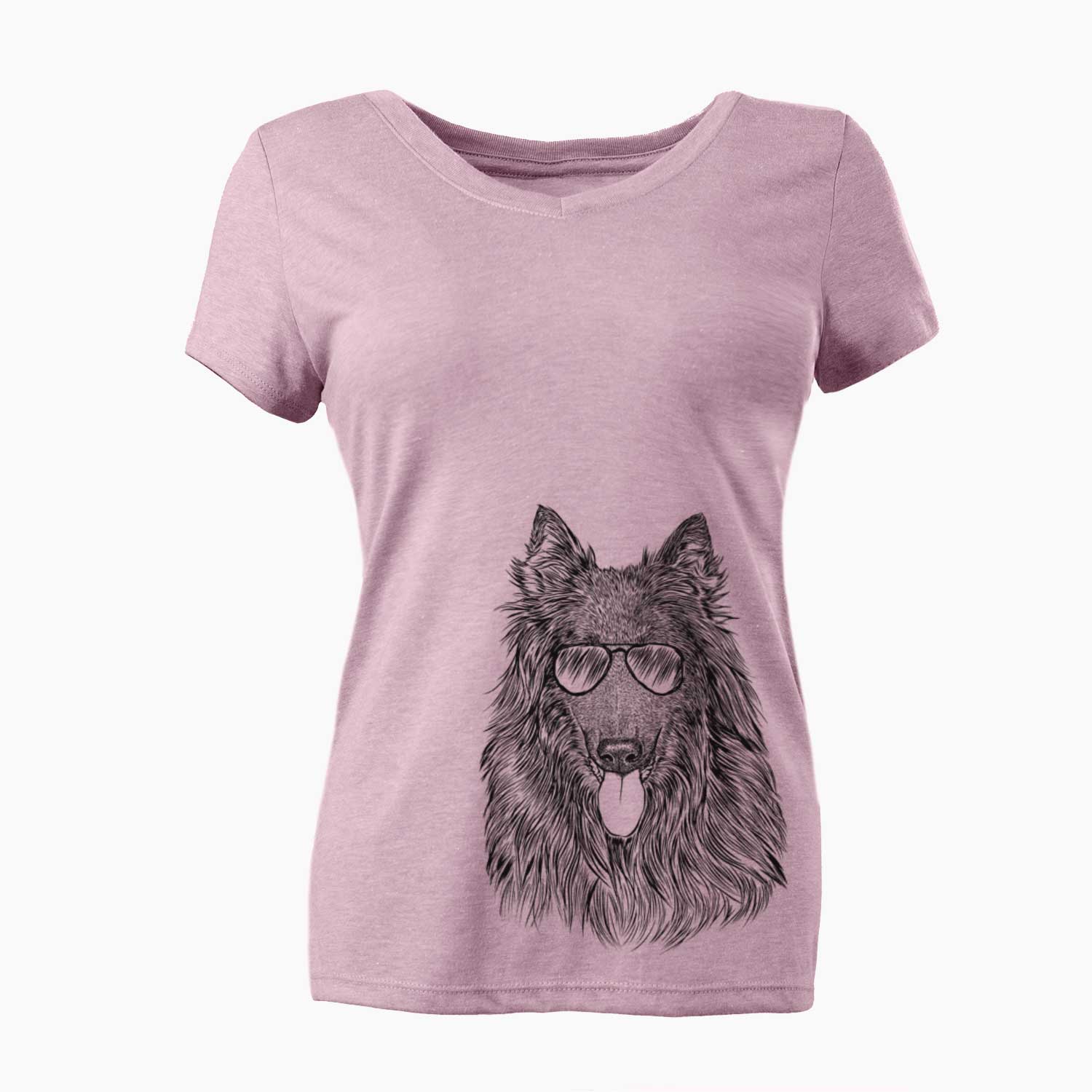 Aviator Daan the Belgian Shepherd - Women's V-neck Shirt