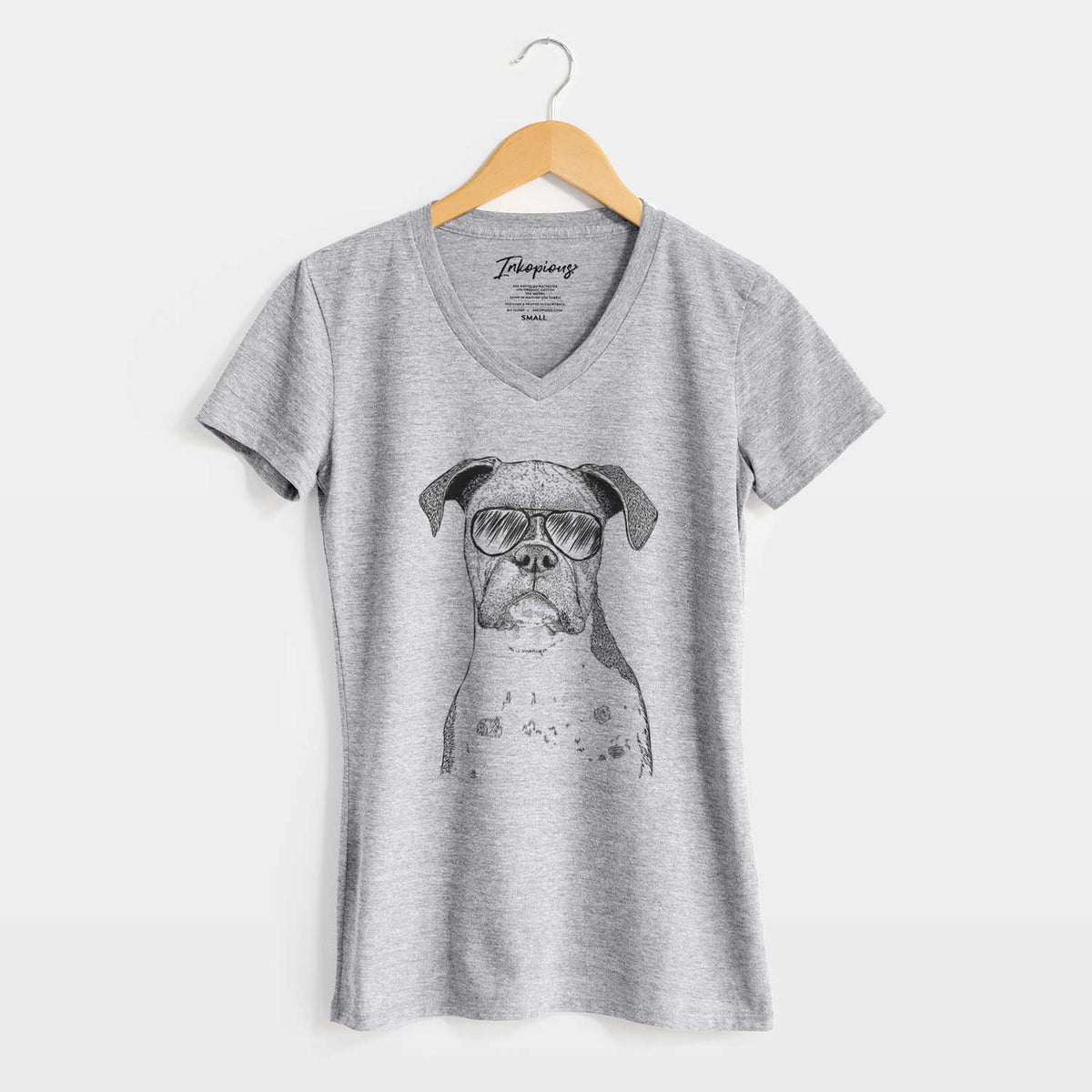 Aviator Daisy the Boxer - Women's V-neck Shirt
