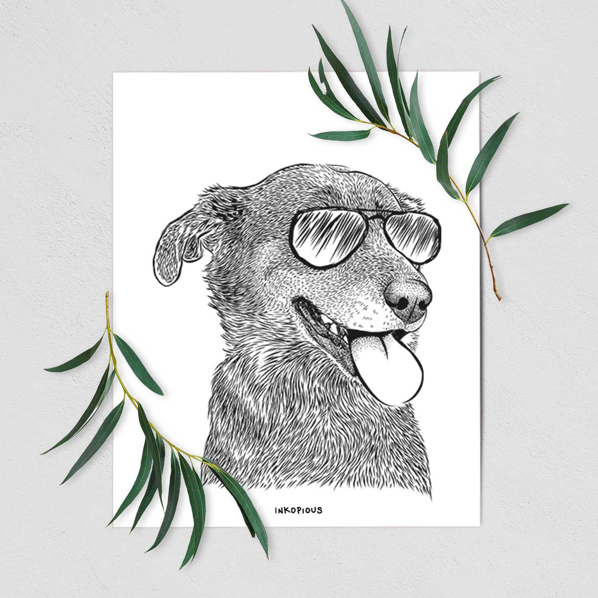 Daisy the Australian Shepherd Mix Art Print