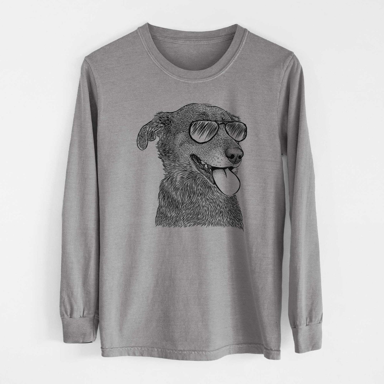 Aviators Daisy the Australian Shepherd Mix - Heavyweight 100% Cotton Long Sleeve