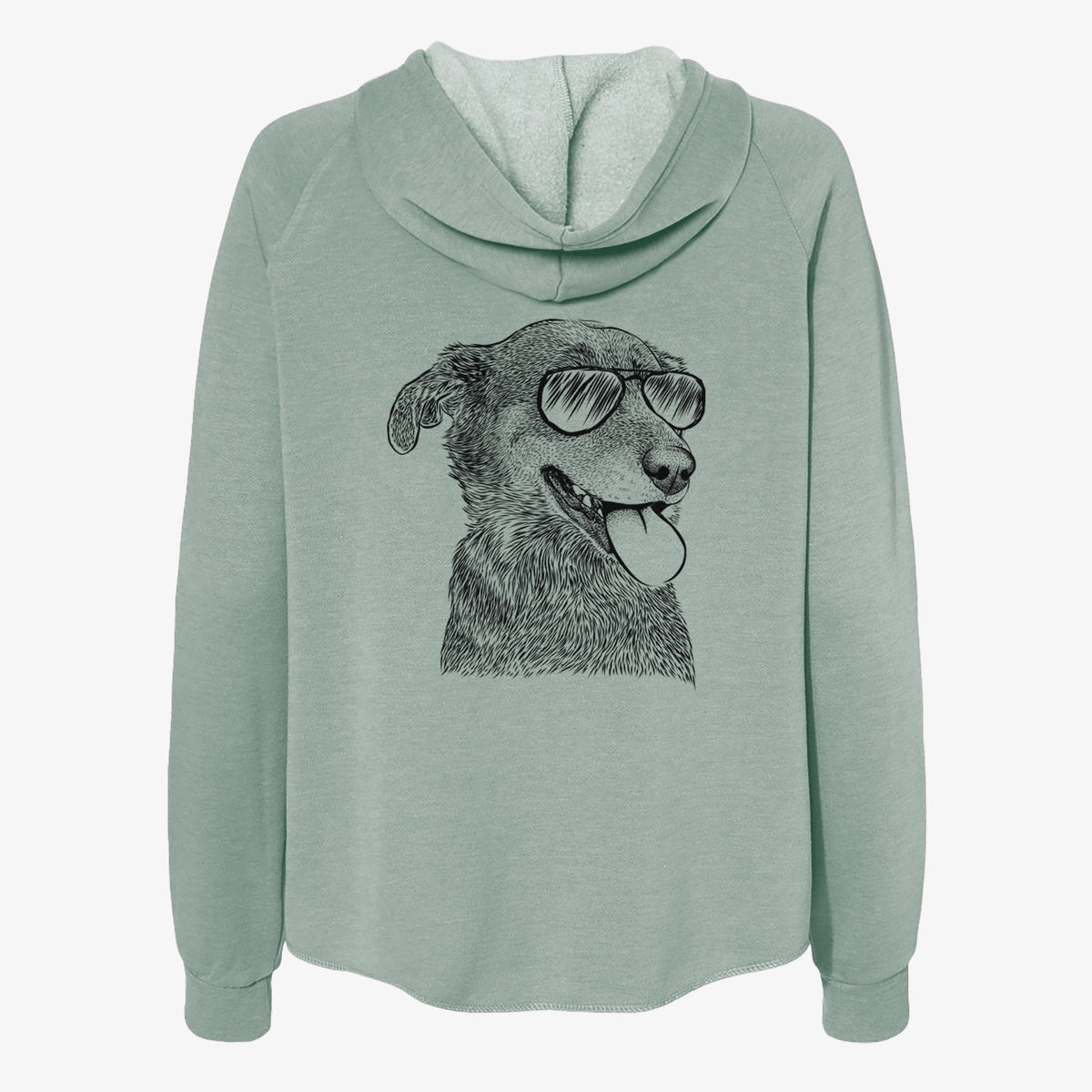 Daisy the Australian Shepherd Mix - Women's Cali Wave Zip-Up Sweatshirt
