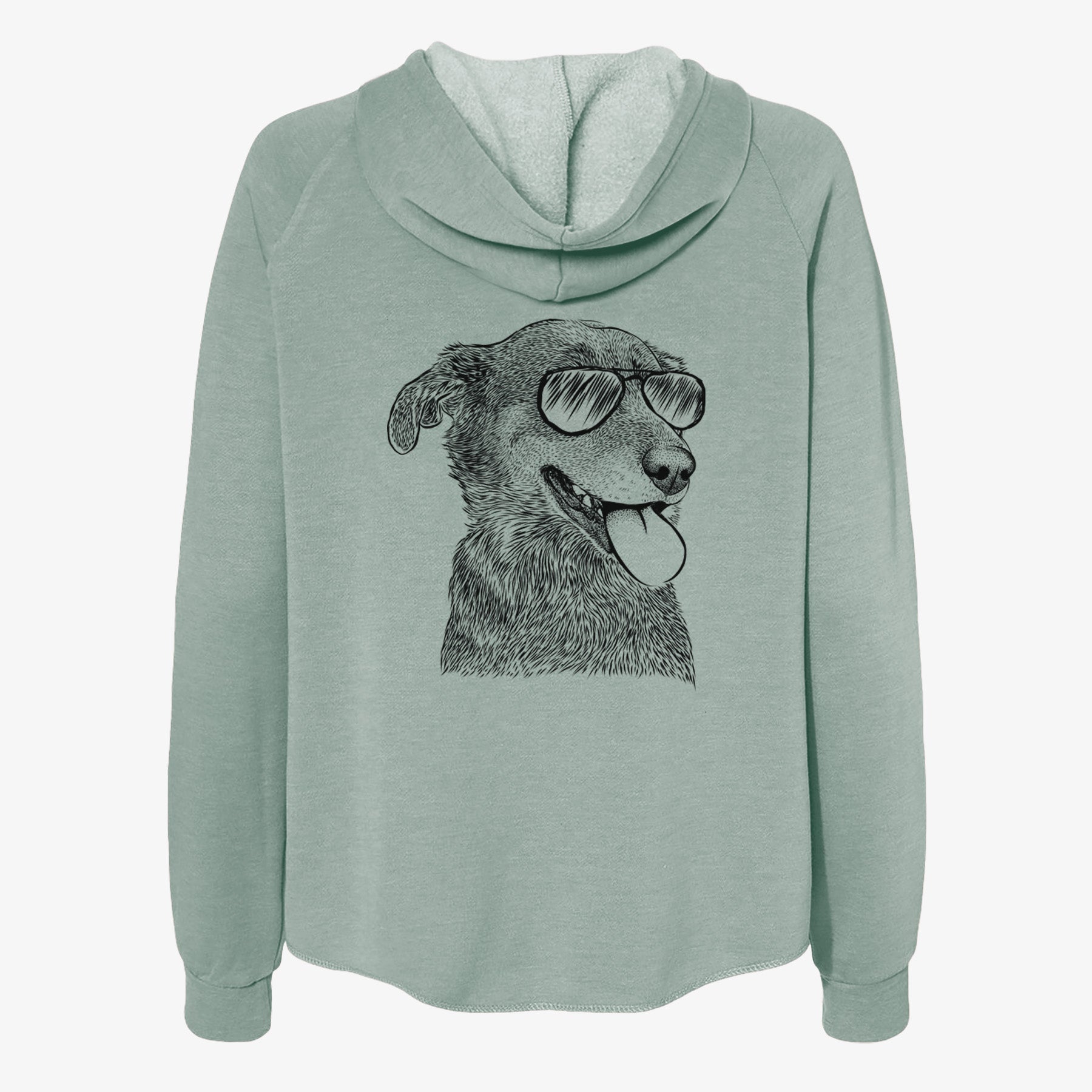 Daisy the Australian Shepherd Mix - Women's Cali Wave Zip-Up Sweatshirt